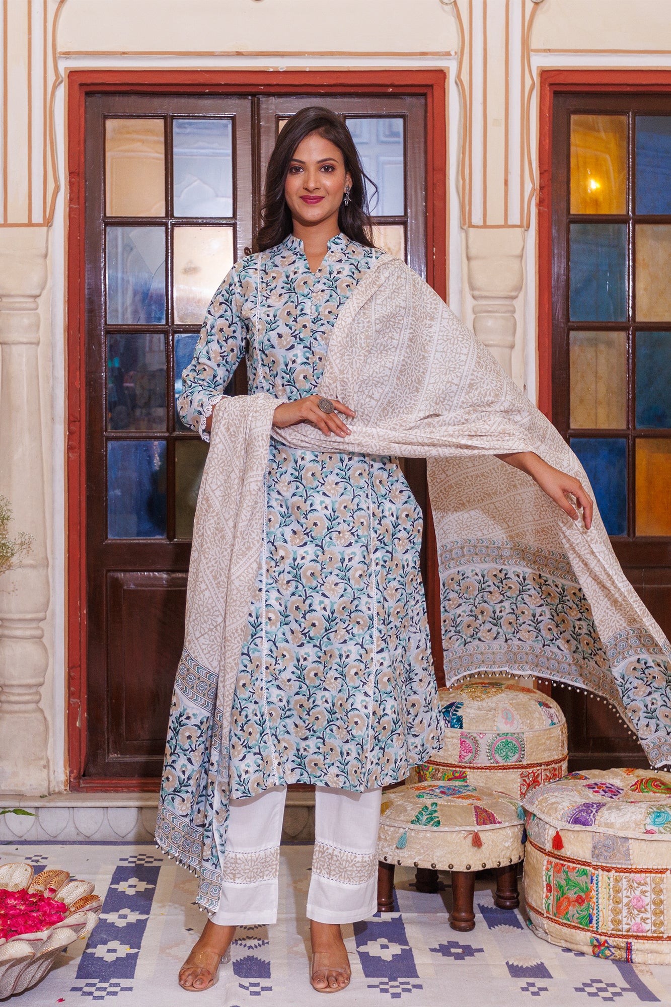 Gardenia Beige Suit Set of 3