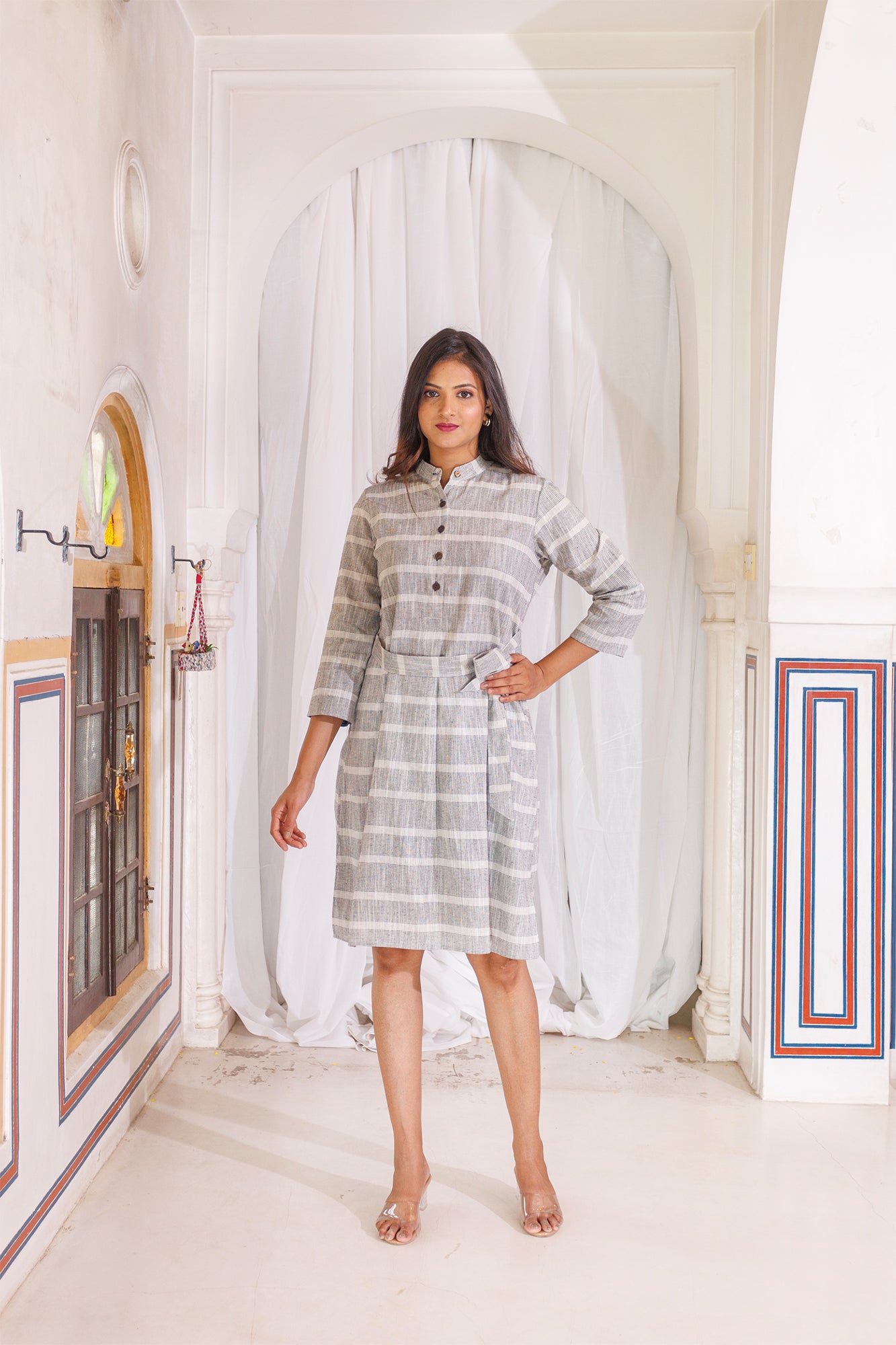 Salvi Woven Short Dress