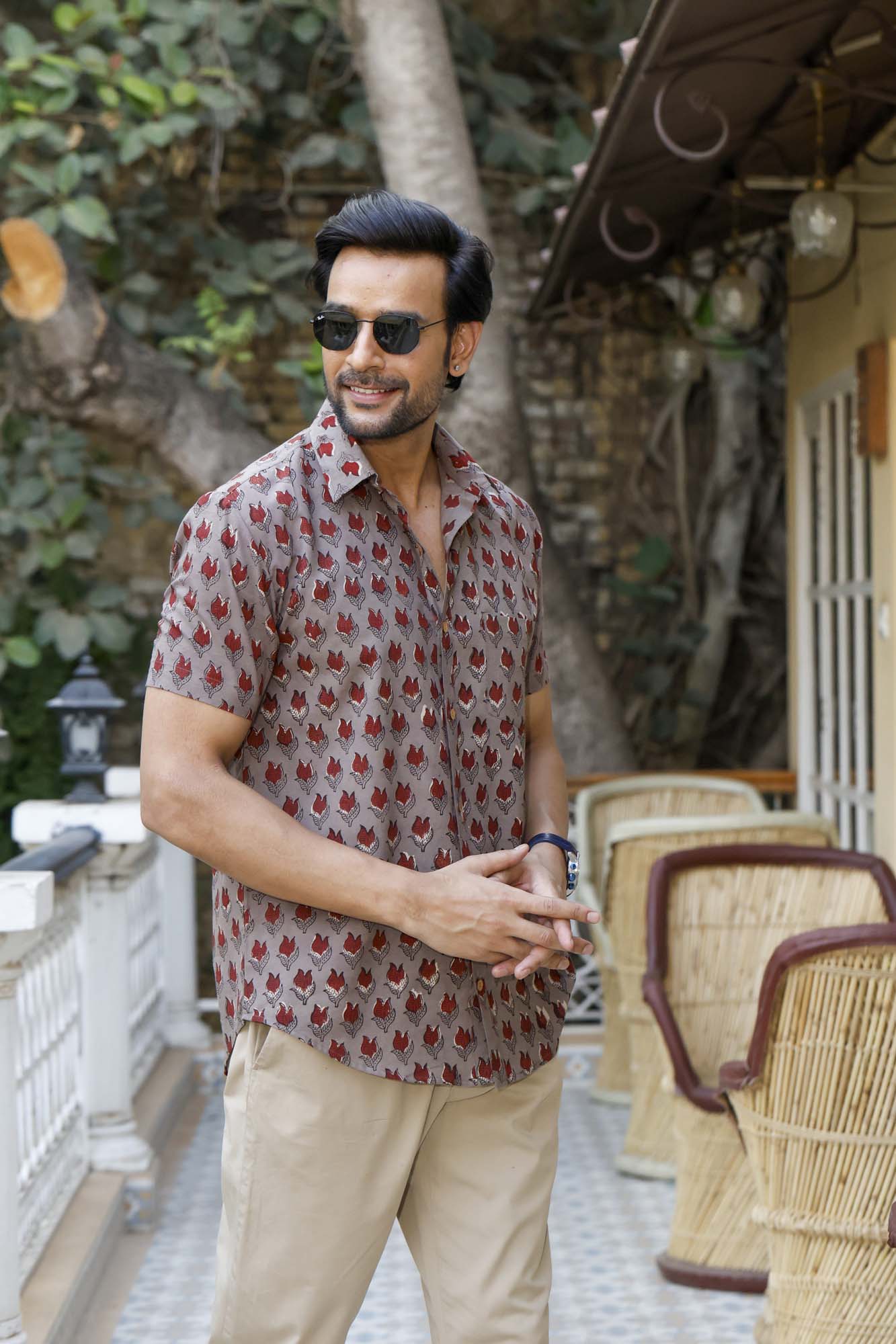 Kashish Brown Half Sleeve Shirt