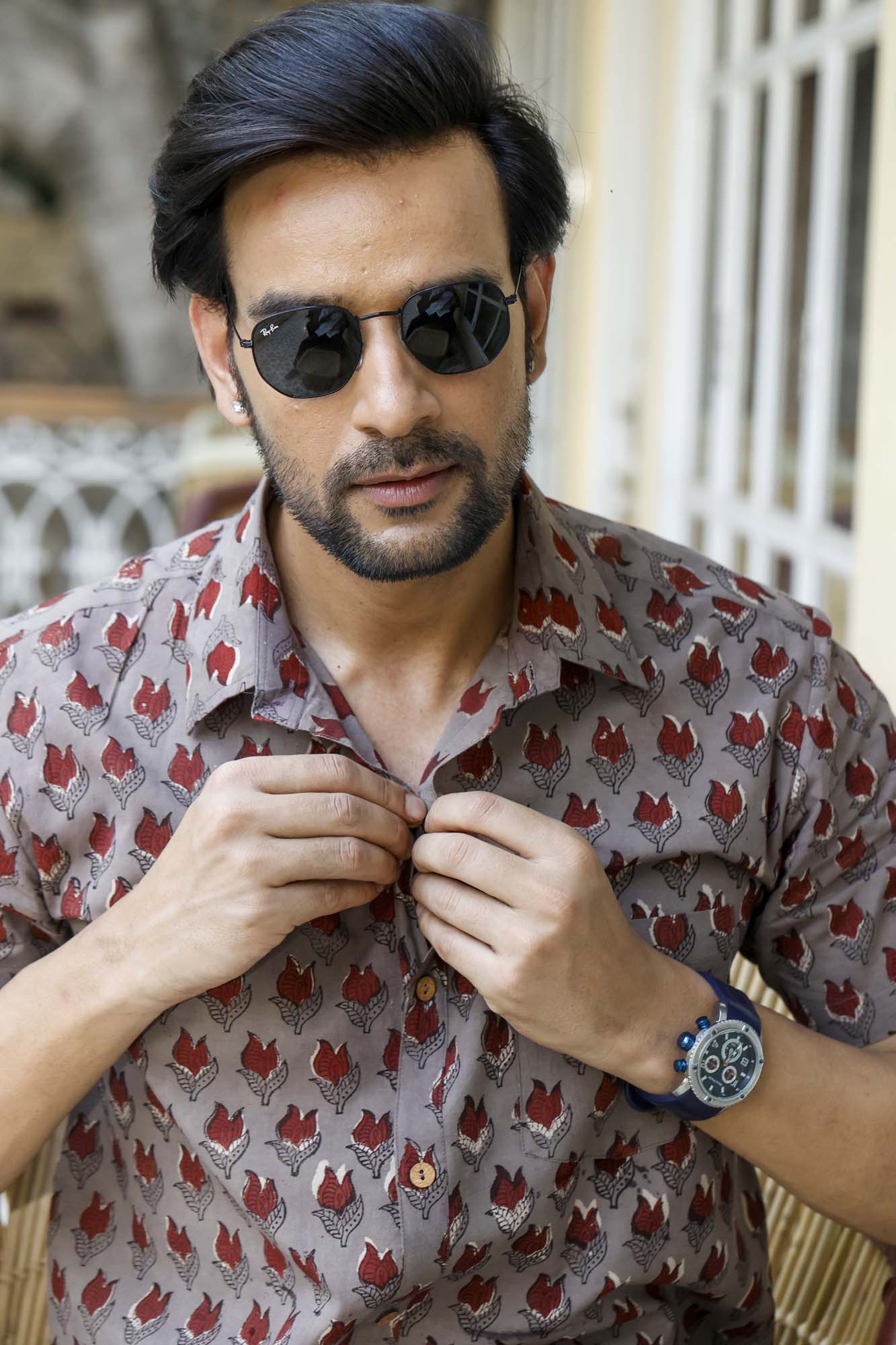 Kashish Brown Half Sleeve Shirt