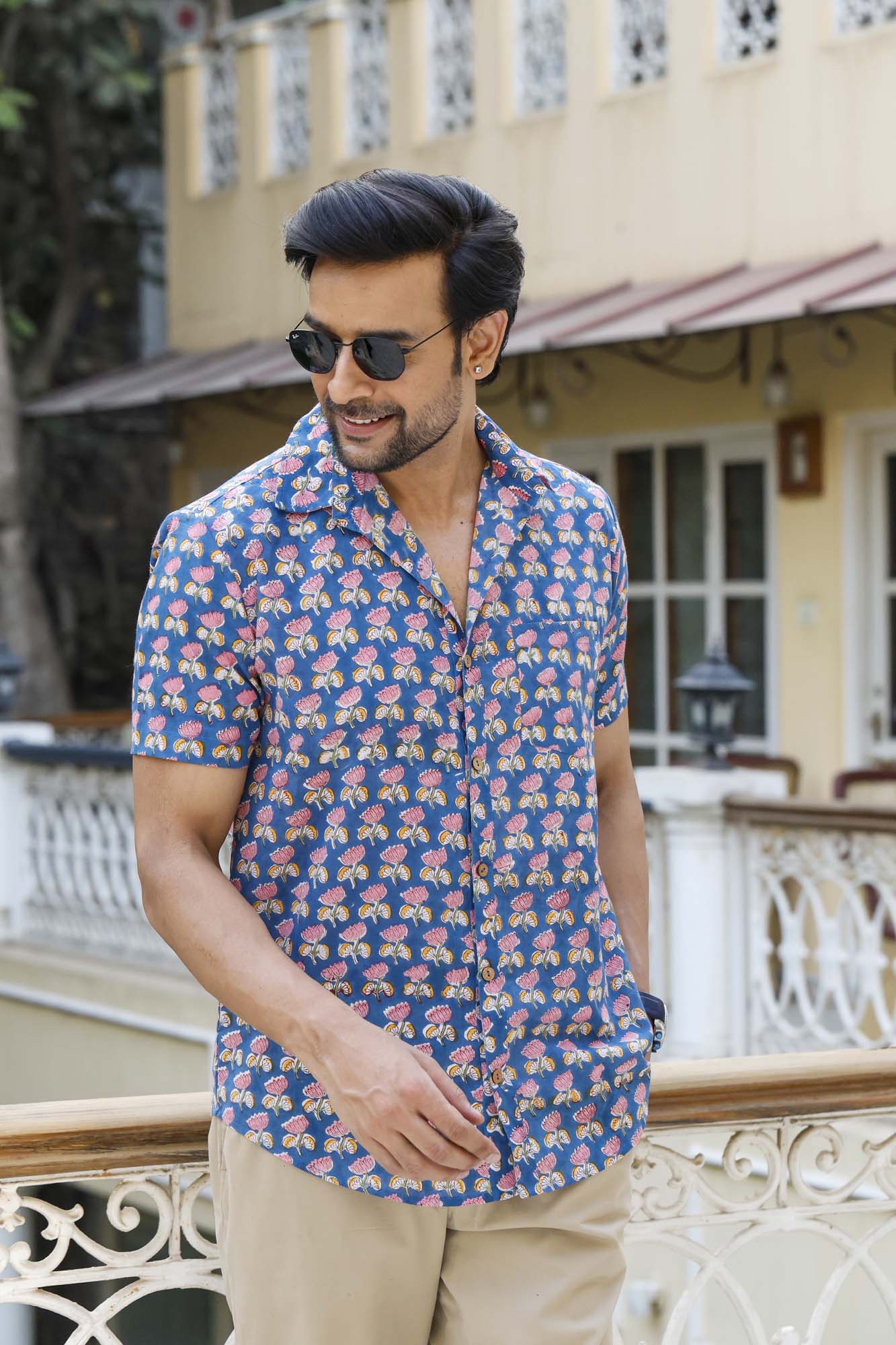 Lotus Bloom Half Sleeve Shirt