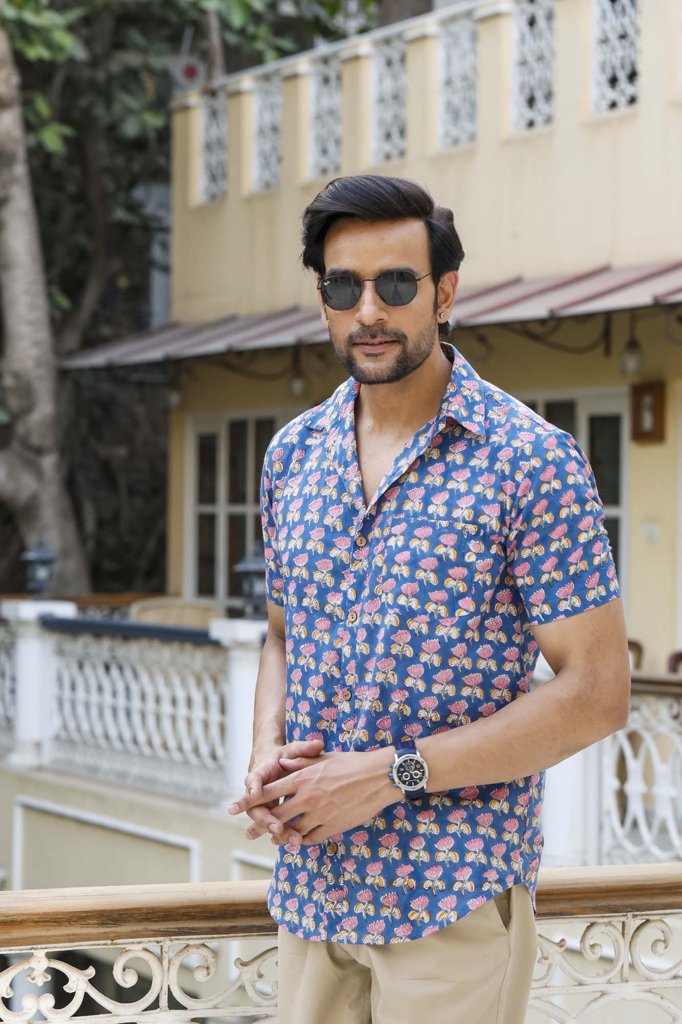 Lotus Bloom Half Sleeve Shirt