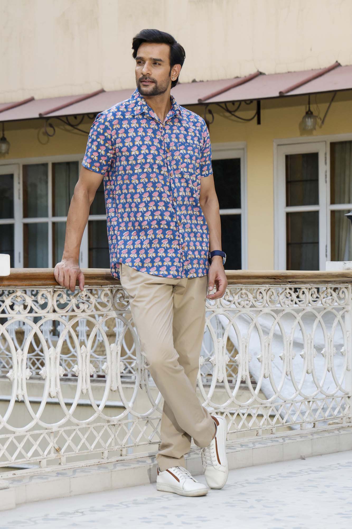 Lotus Bloom Half Sleeve Shirt