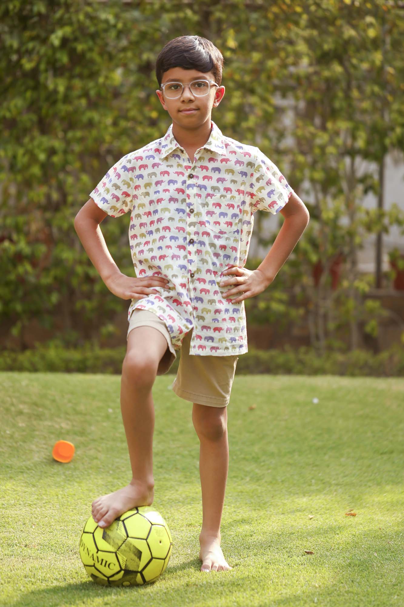 Shirt Boy Elephant Pink Green