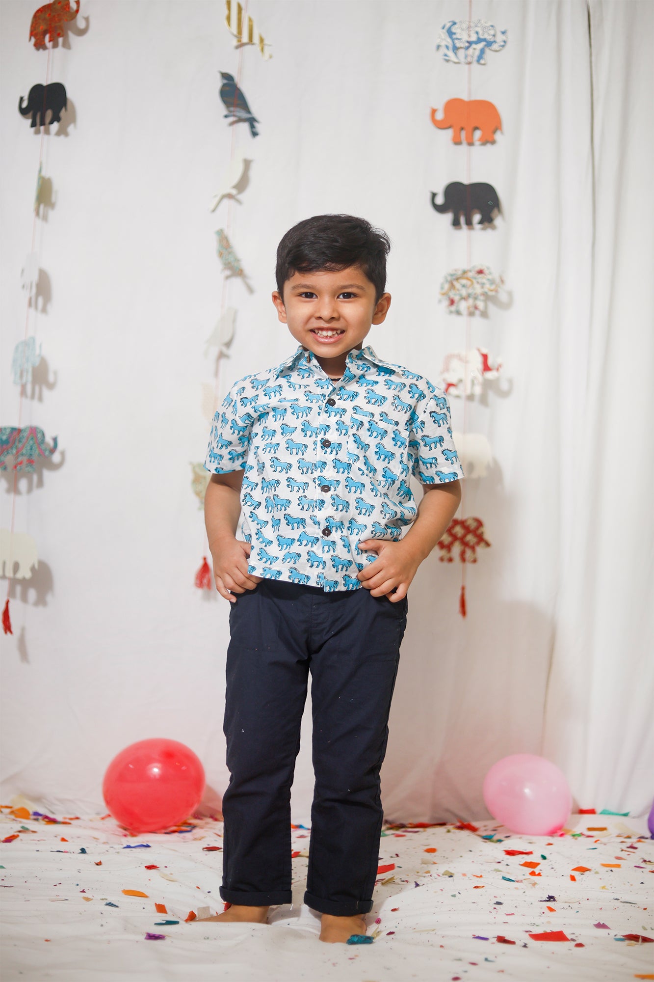Shirt Boy Horse Blue