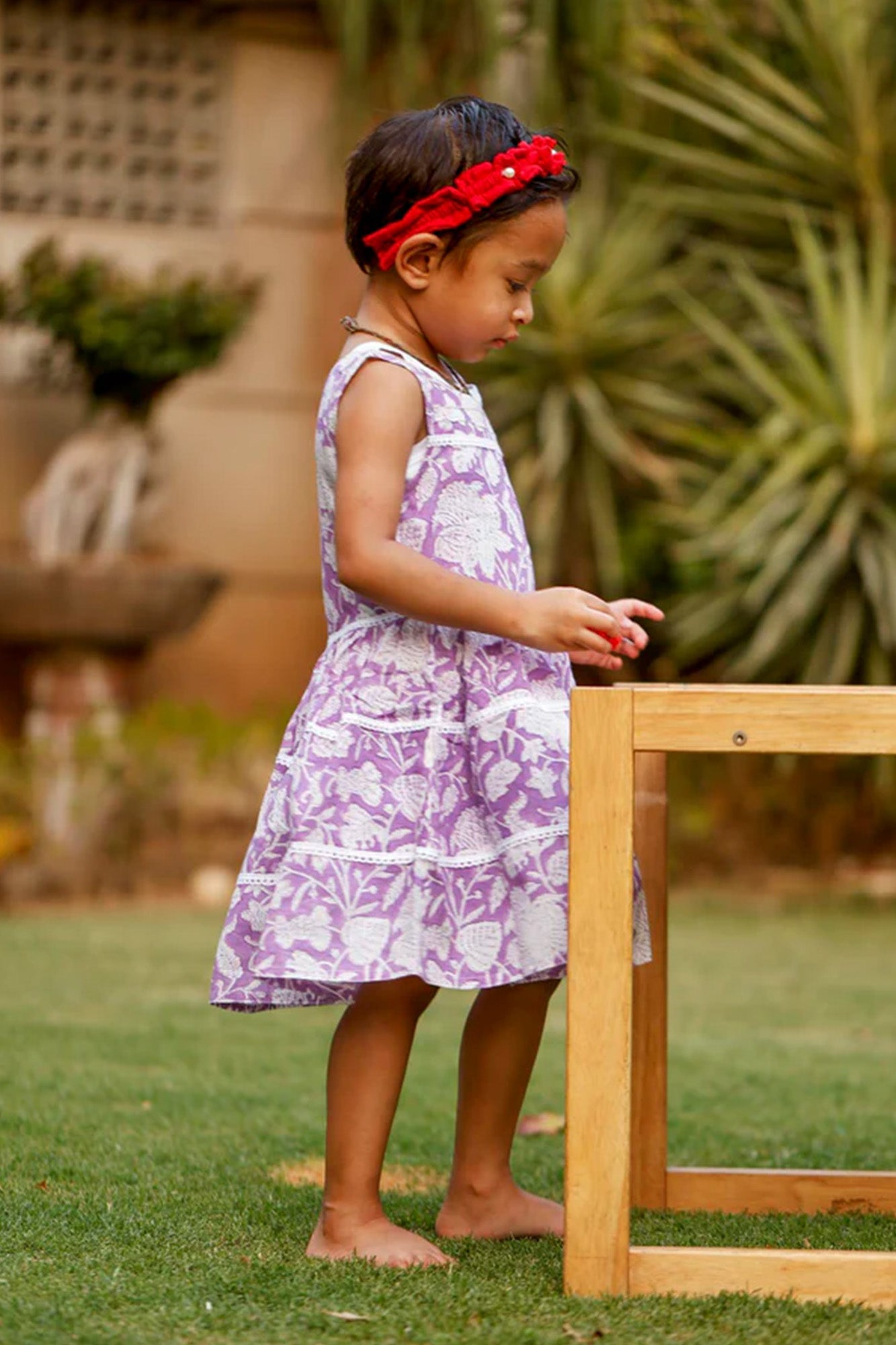 Glam Garden Purple Girl Frock