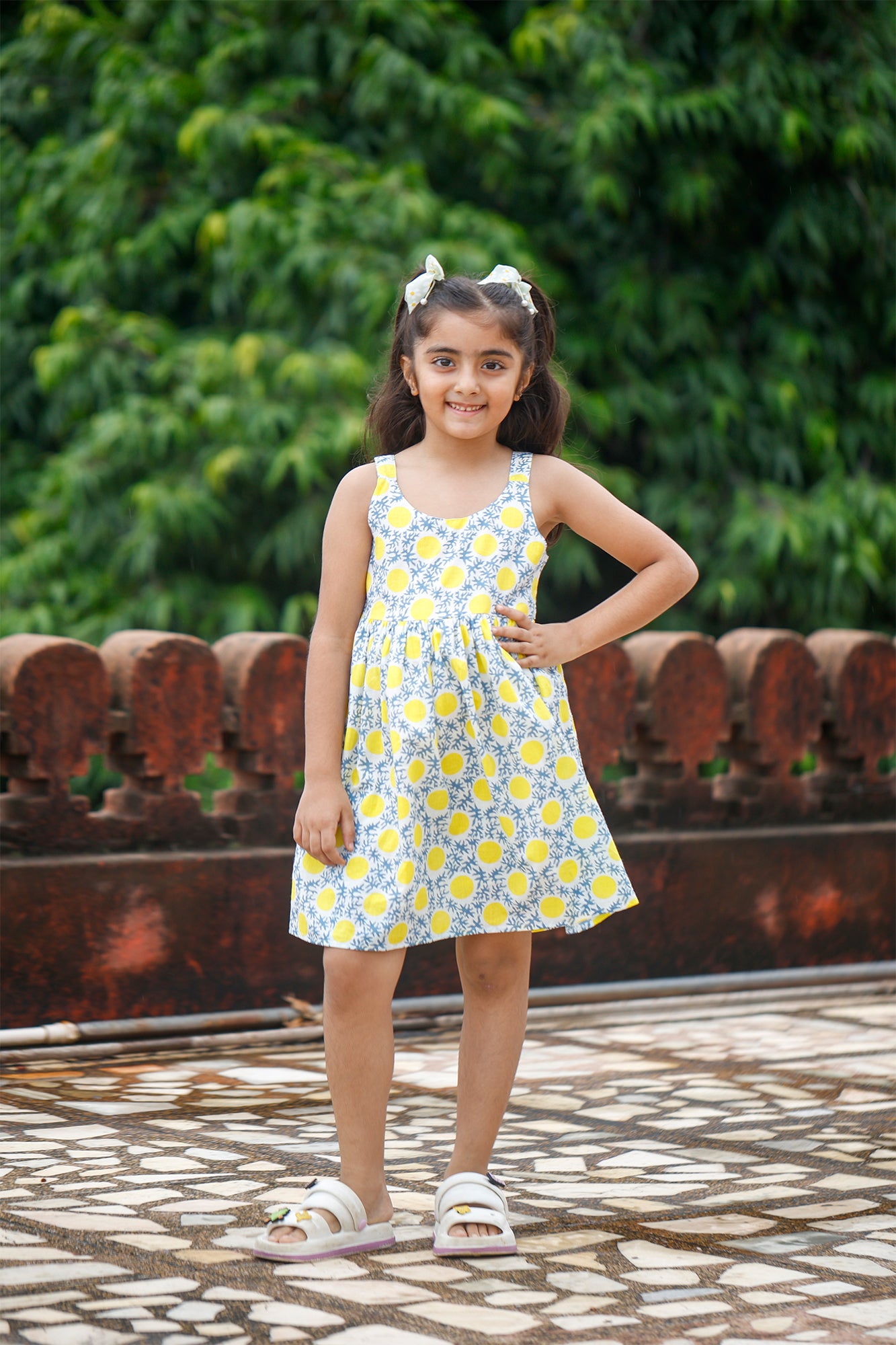 Sunny Coral Bobin Frock
