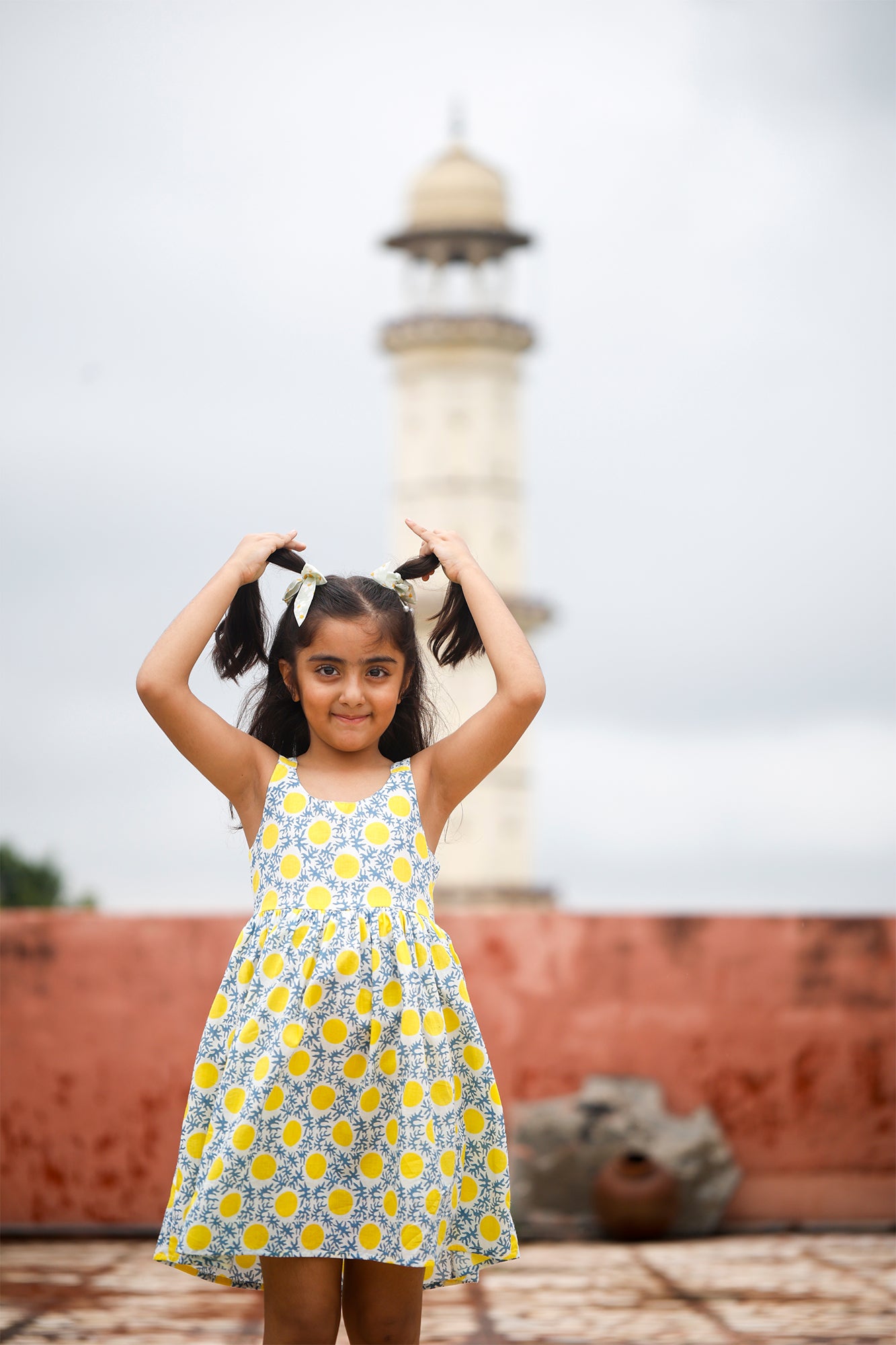 Sunny Coral Bobin Frock