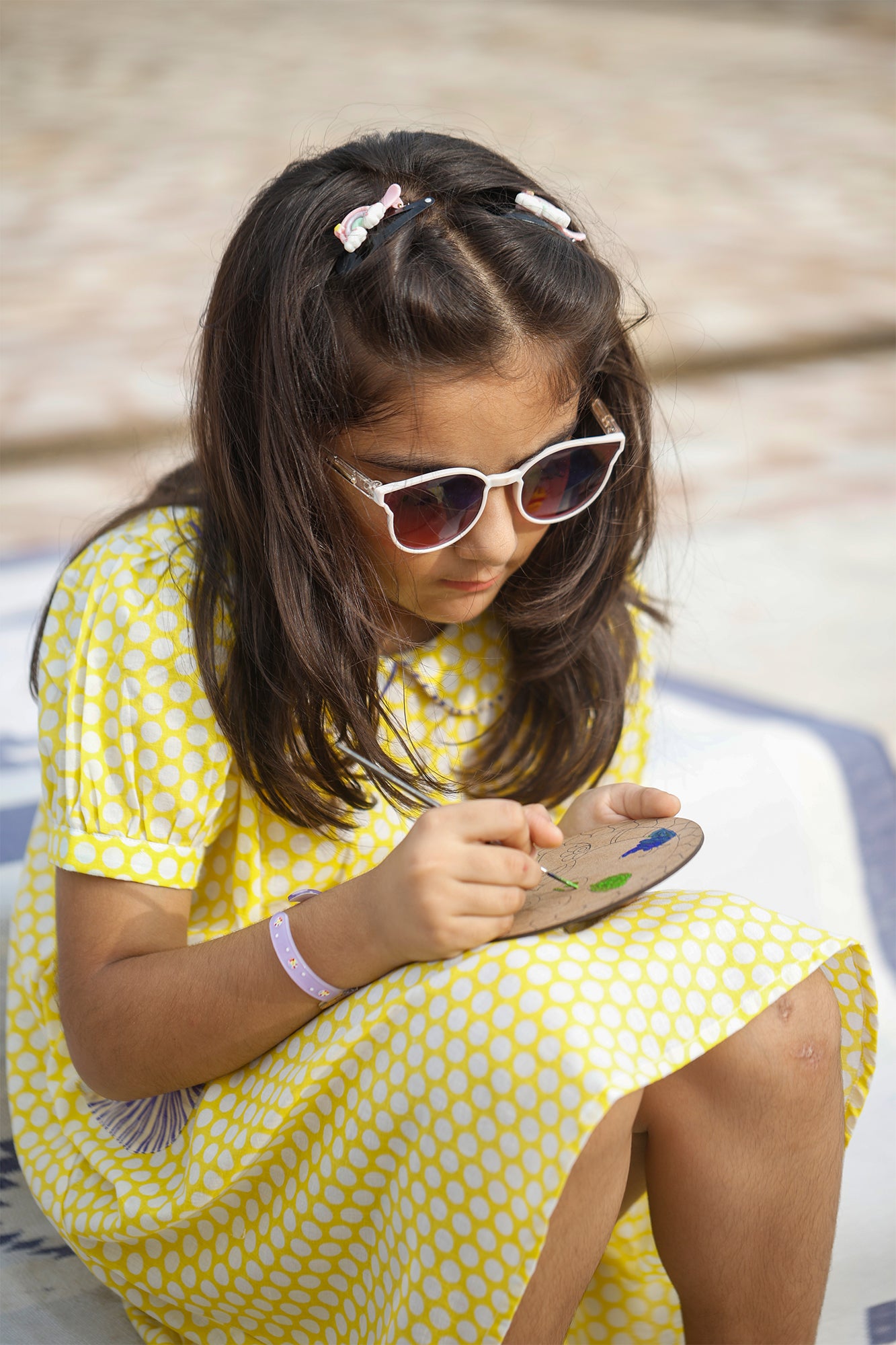 Polka Lime Girl Dress