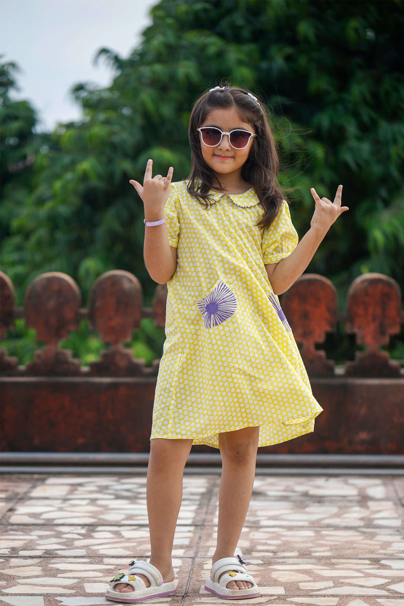 Polka Lime Girl Dress