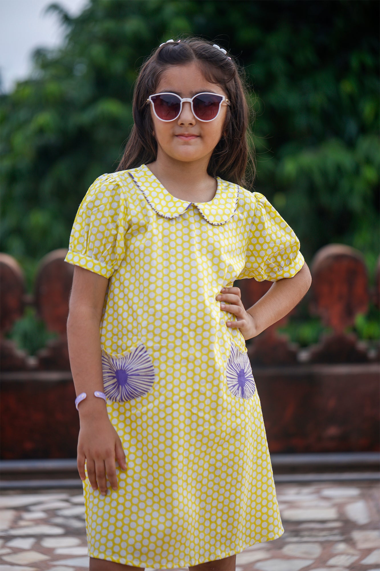 Polka Lime Girl Dress