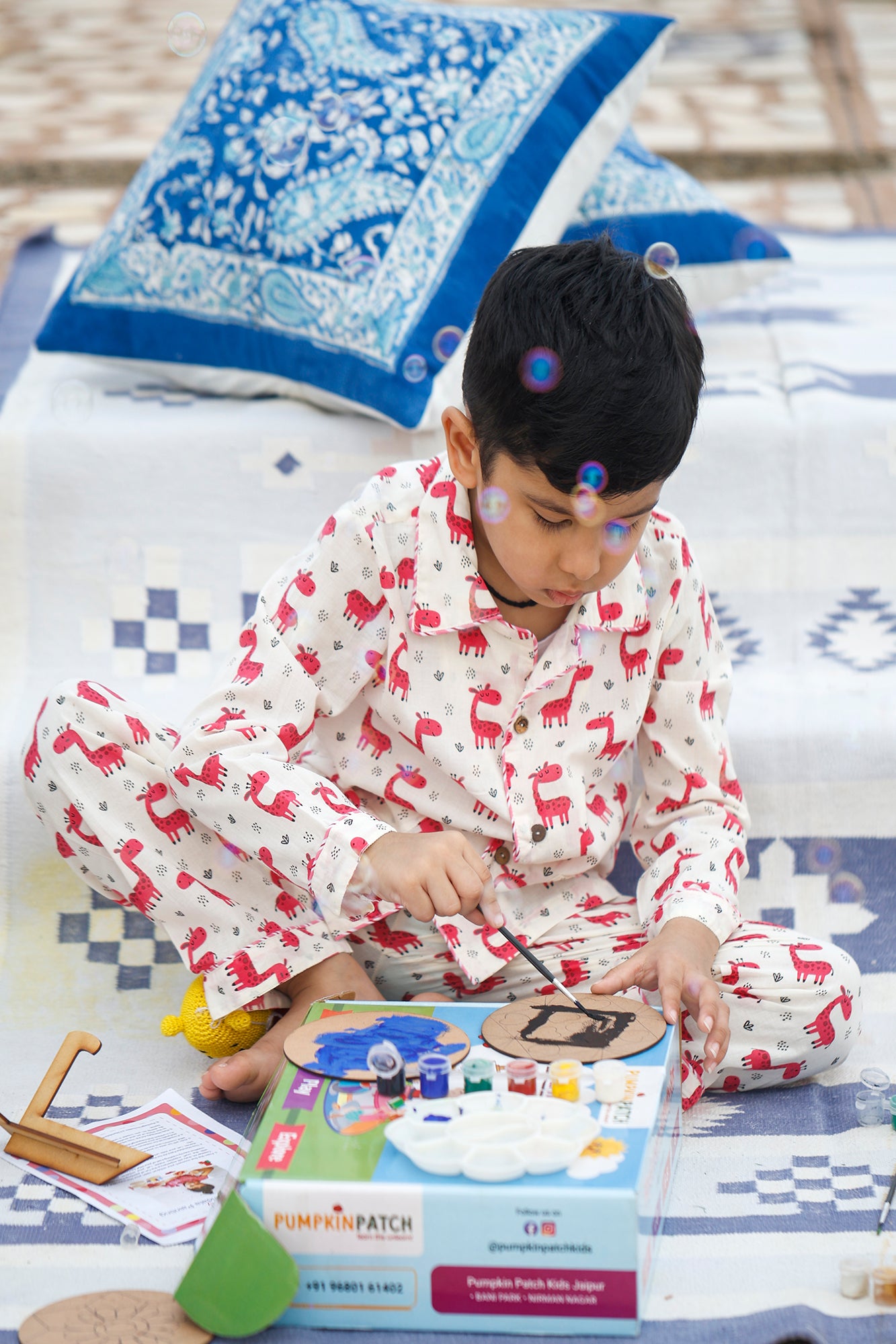 Red Giraffe Kids Night Suit