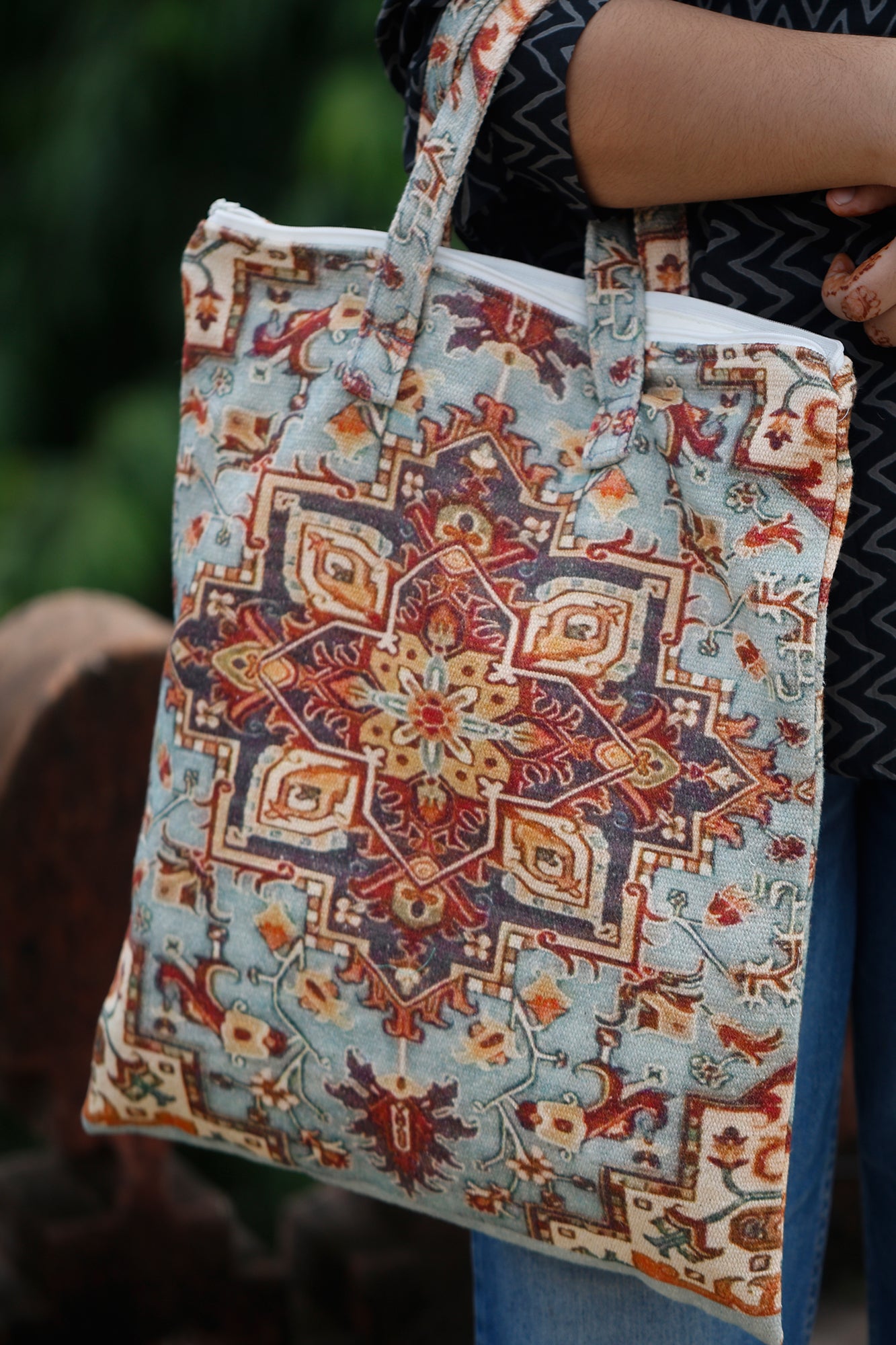 Traditional Grey Tote Bag