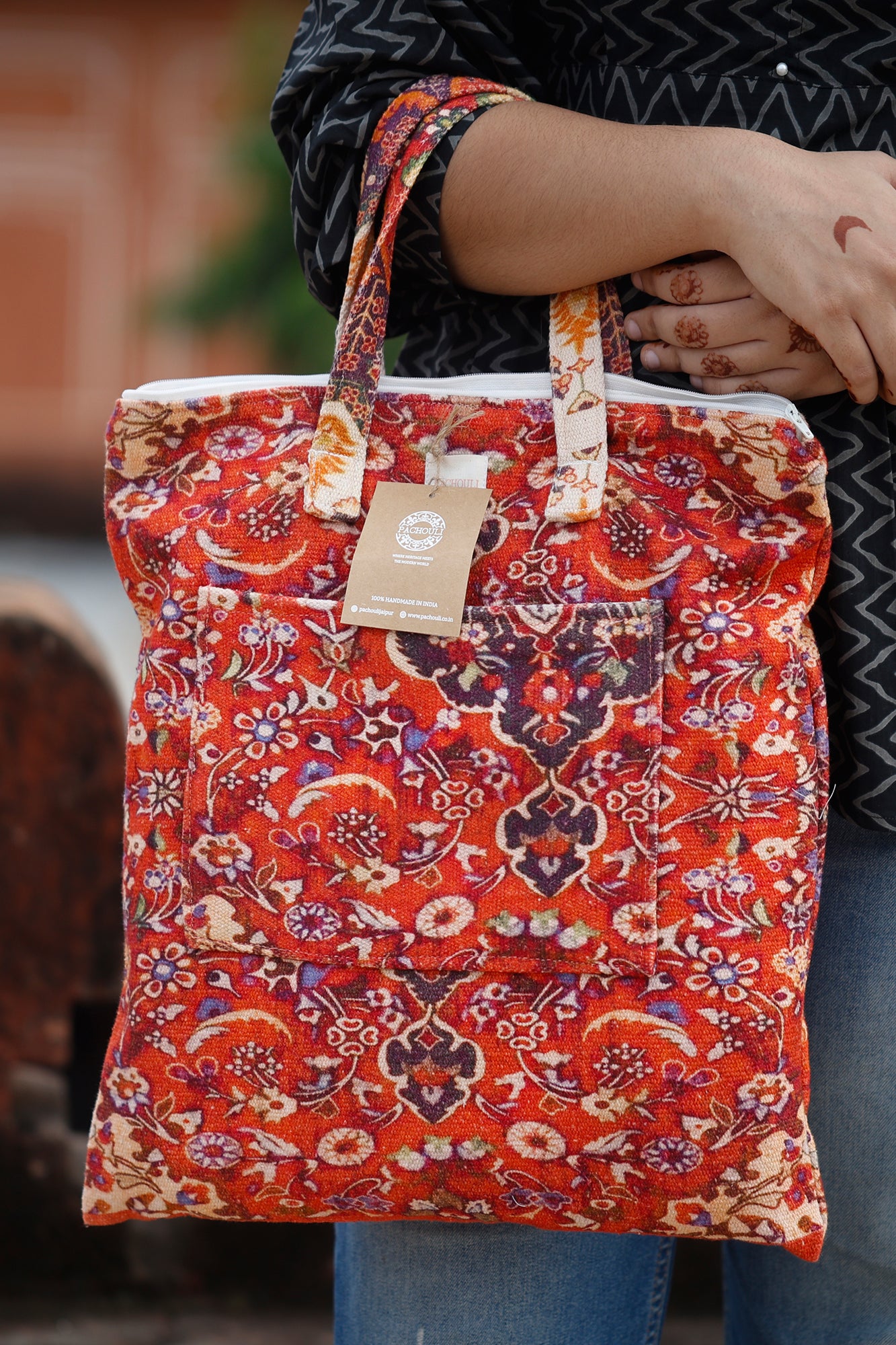 Traditional Red Durie Tote Bag