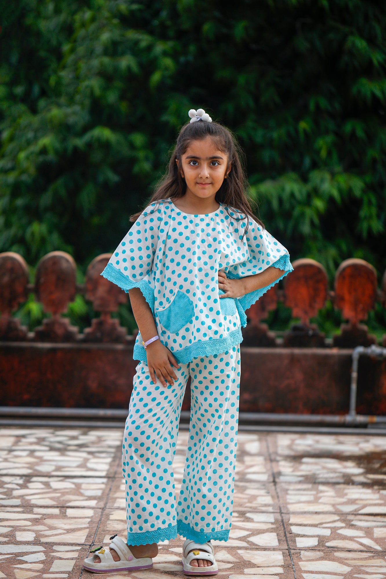 Retro Dots Poncho Set
