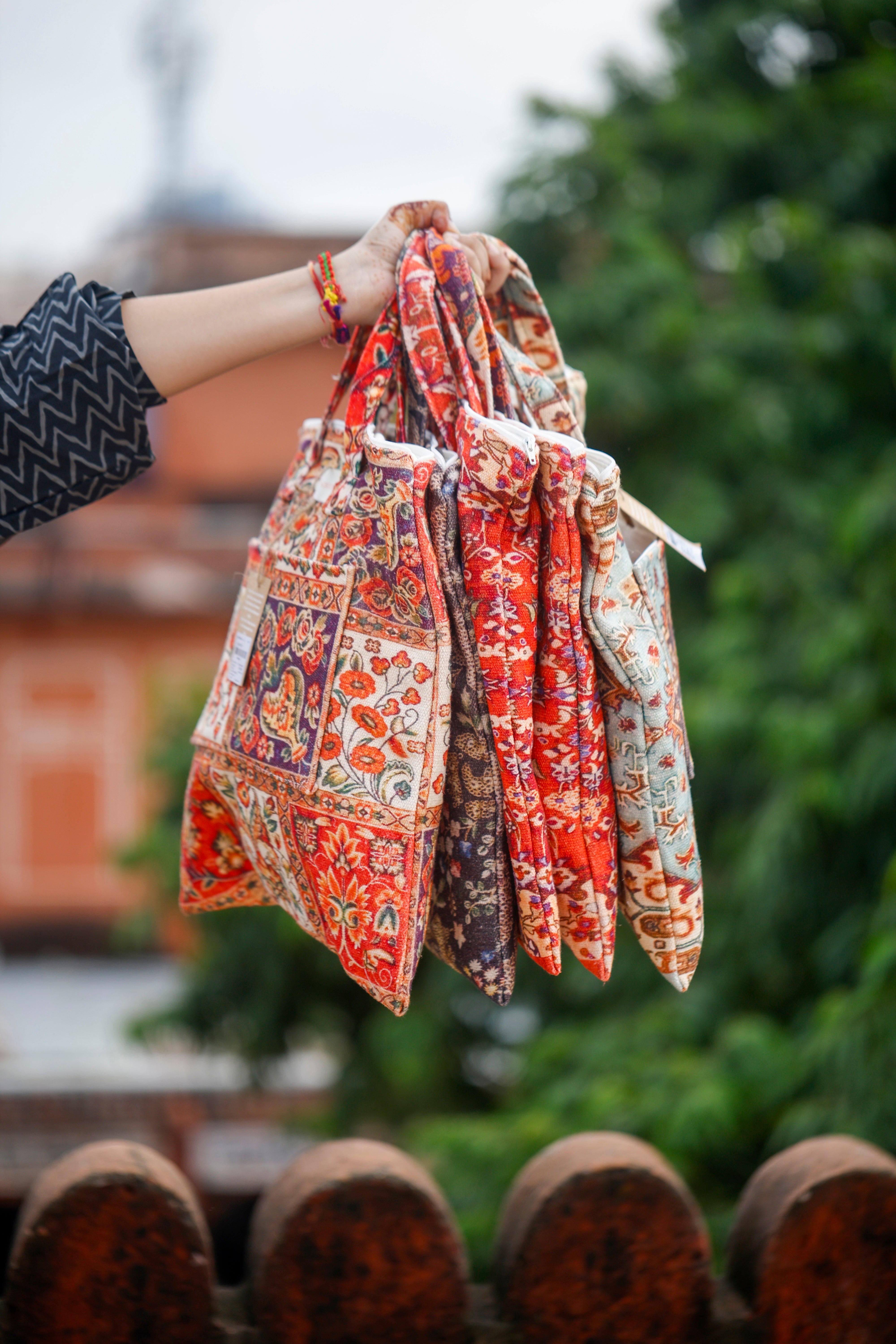Traditional Red Durie Tote Bag