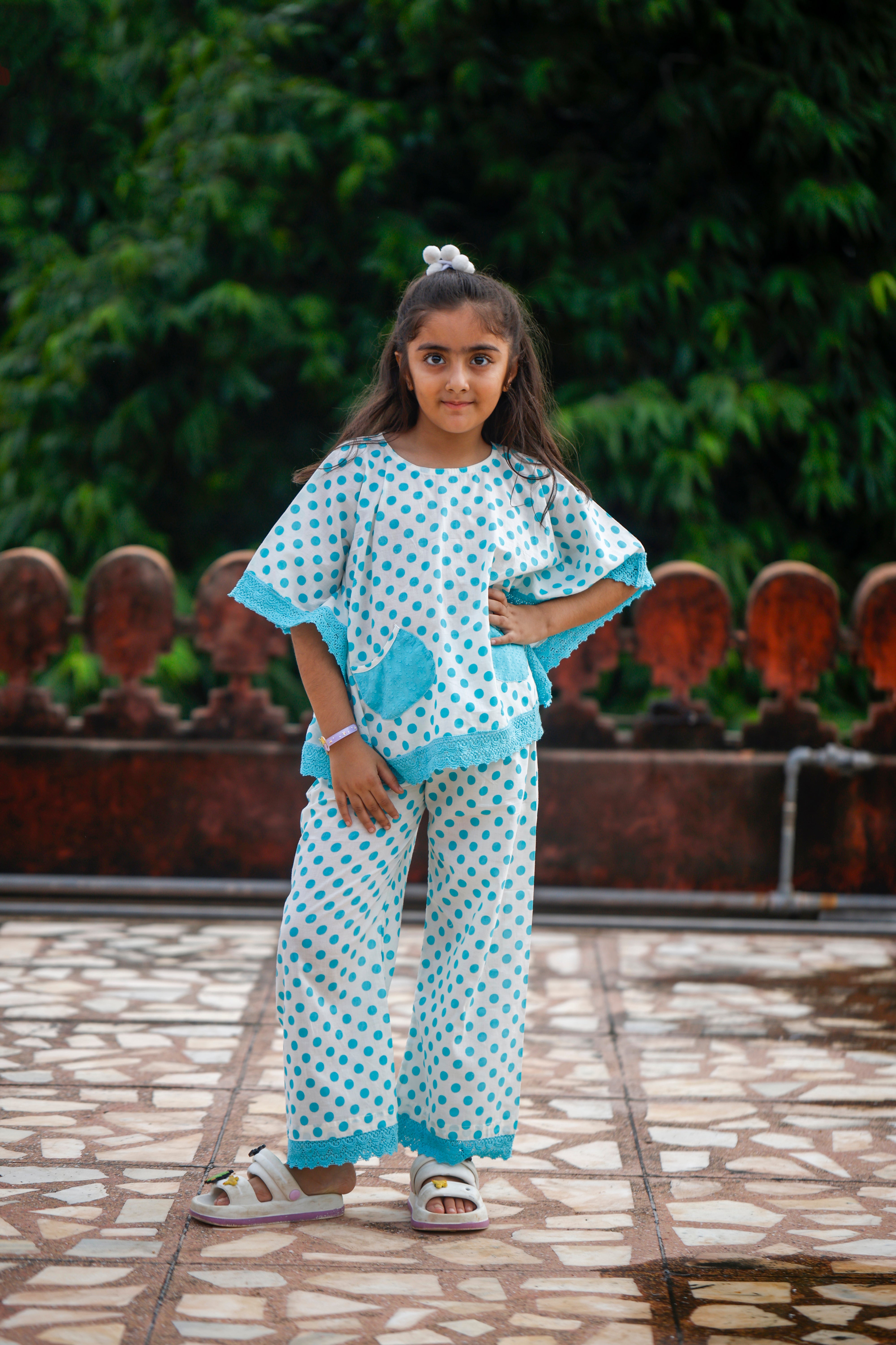 Retro Dots Poncho Set