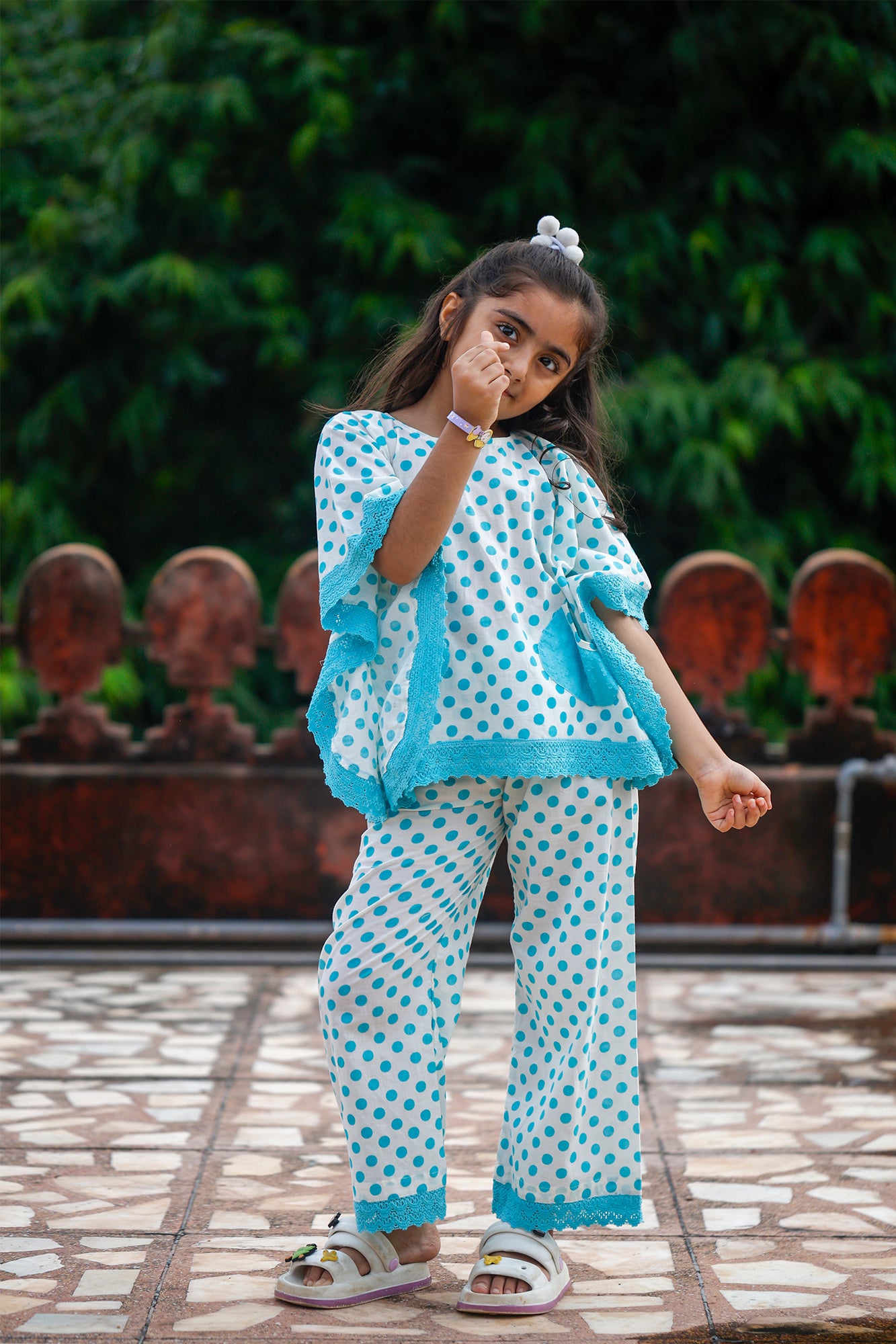 Retro Dots Poncho Set