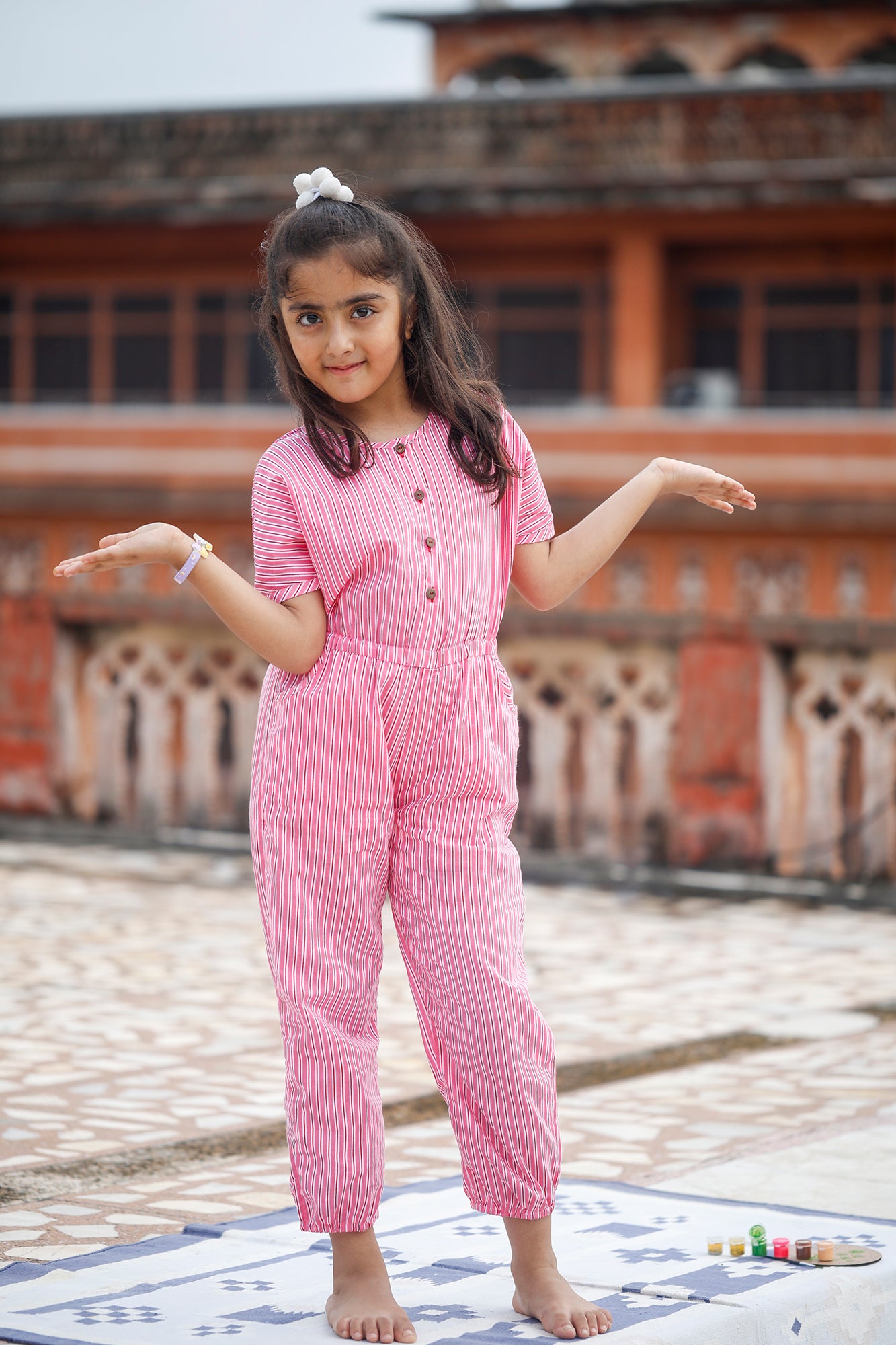 Pink Stripes Jumpsuit