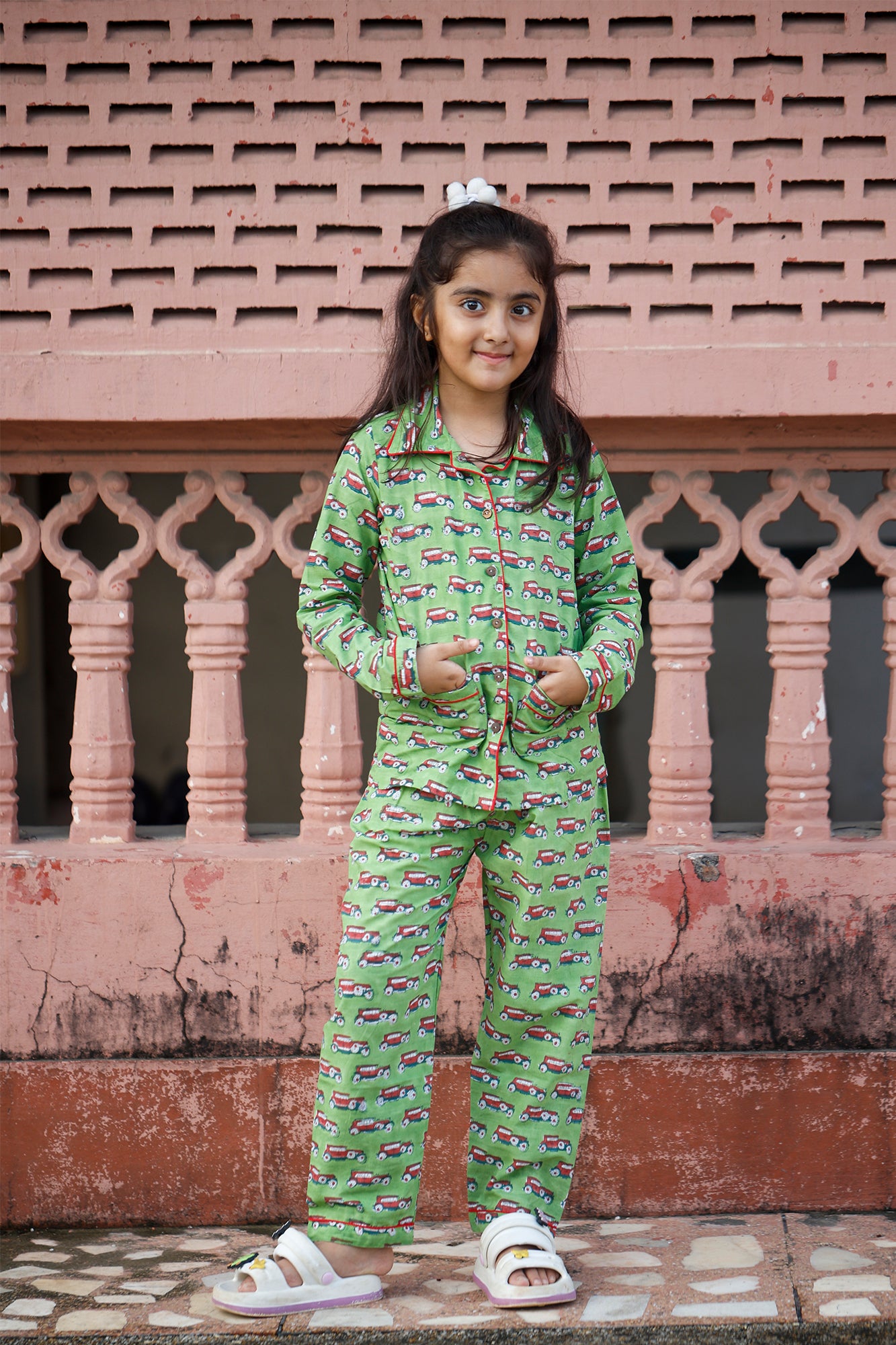 Green Cars Kids Night Suit