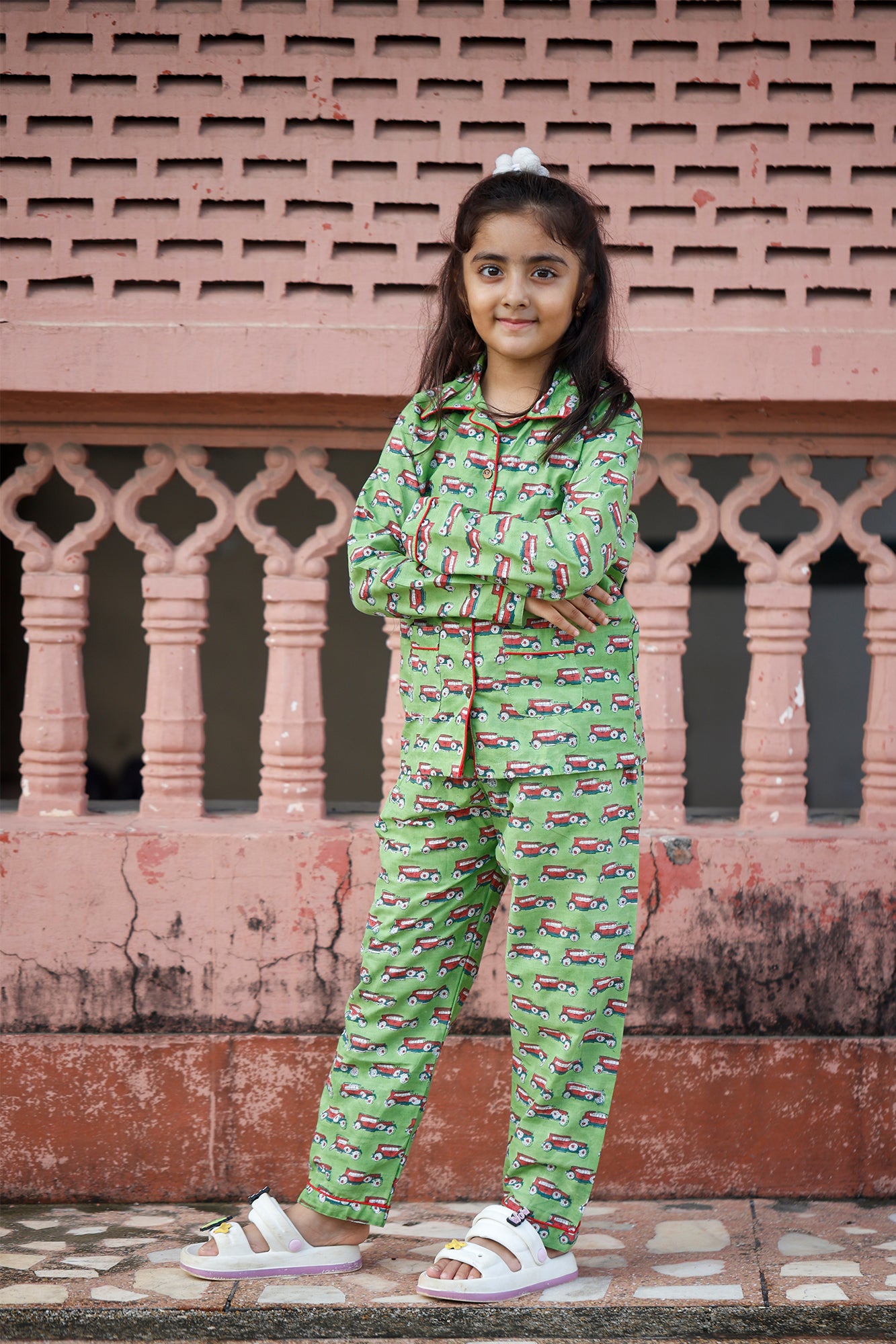 Green Cars Kids Night Suit