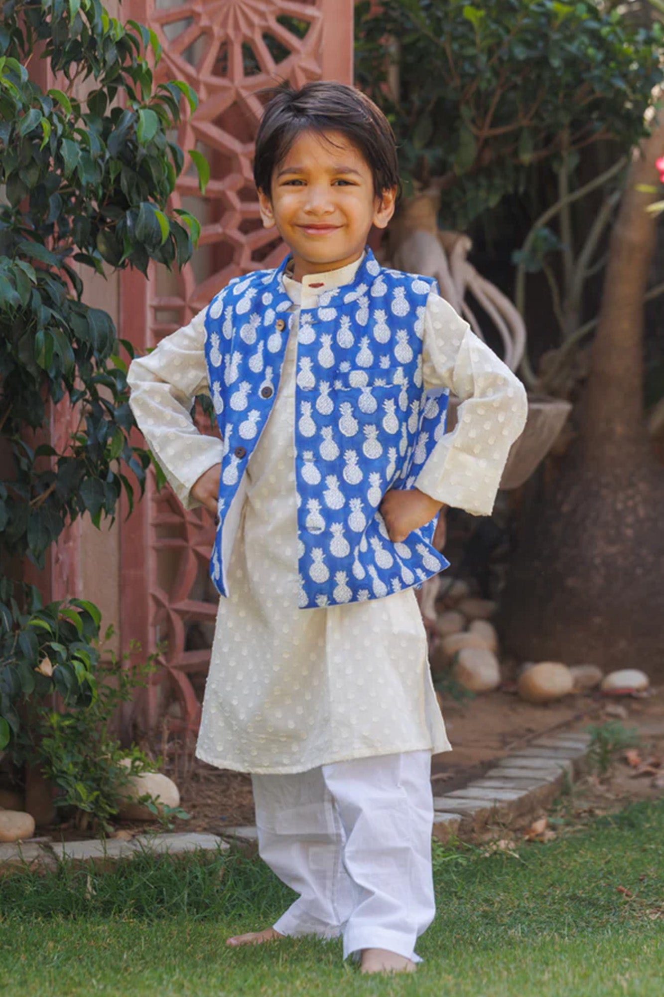 Blue Pine Koti & Kurta Set