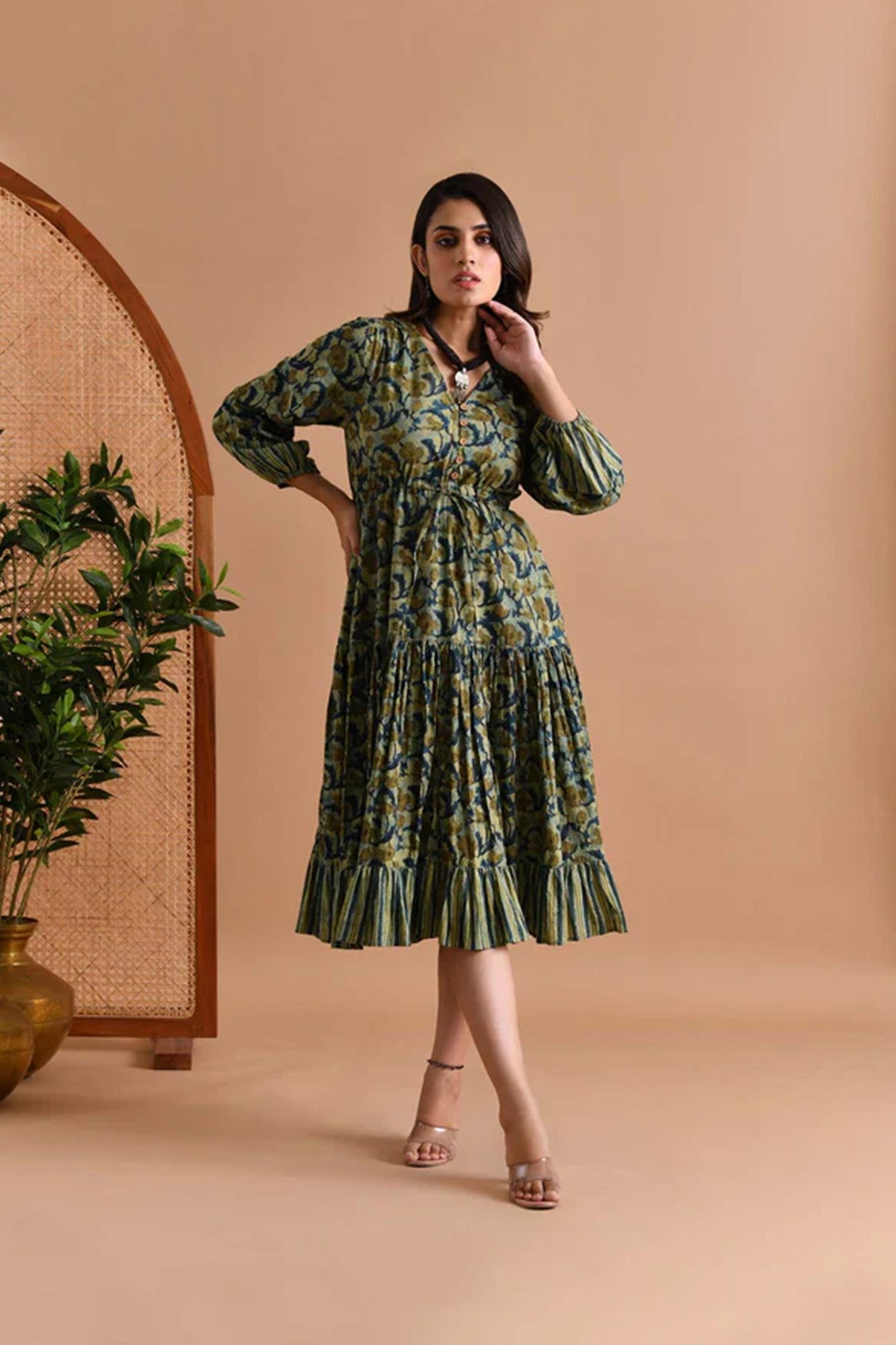 Dress Women Chandini String Frilled