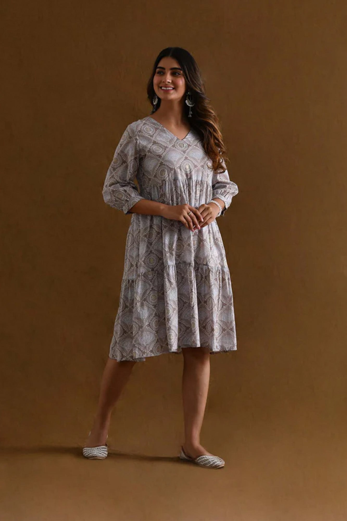 Nature-wood Tier Dress