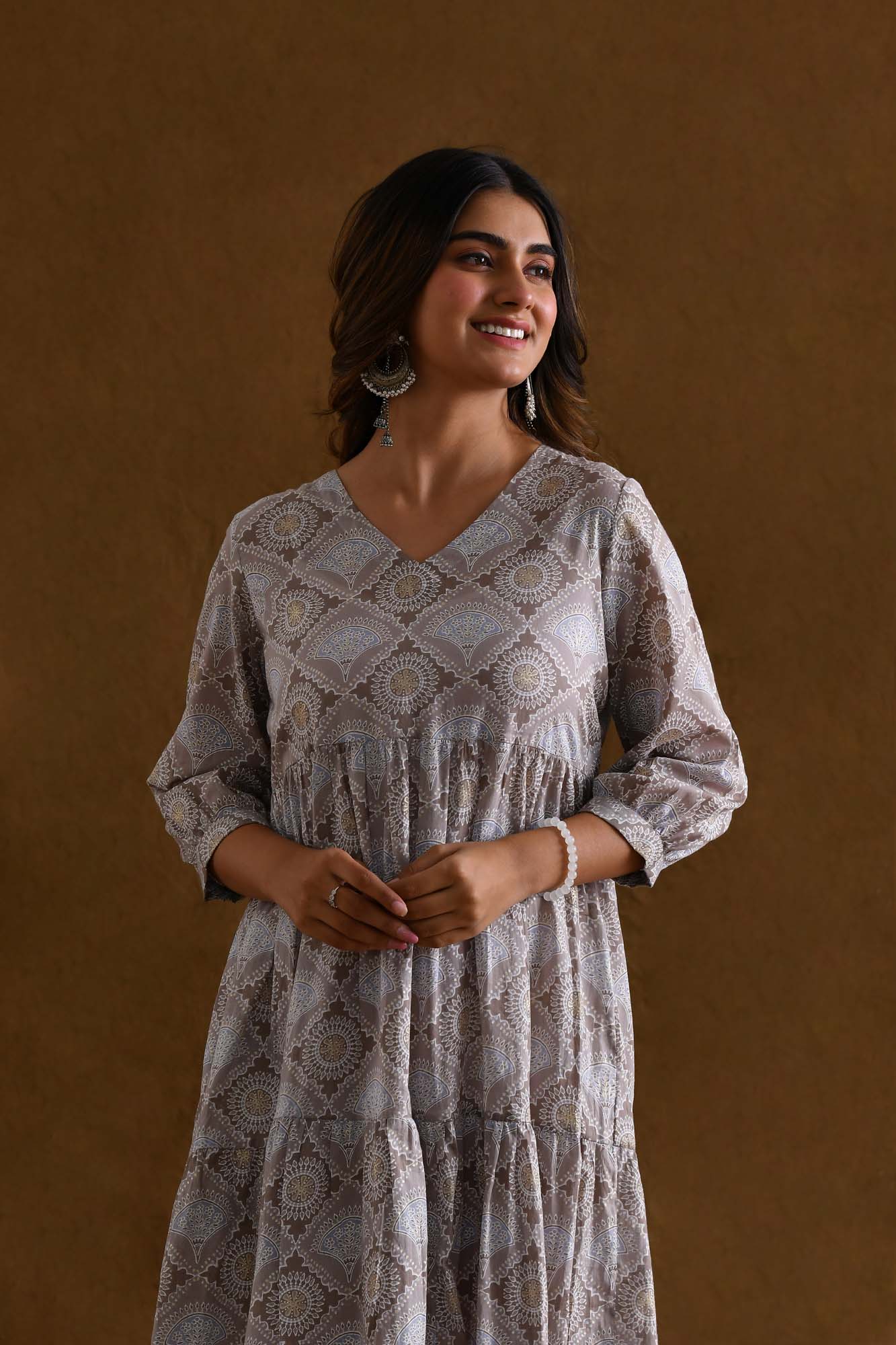 Nature-wood Tier Dress