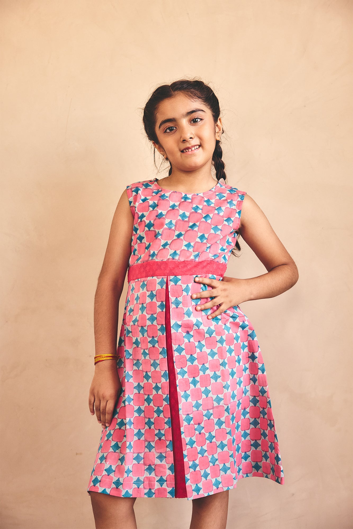 Berry Blocks Girl Frock