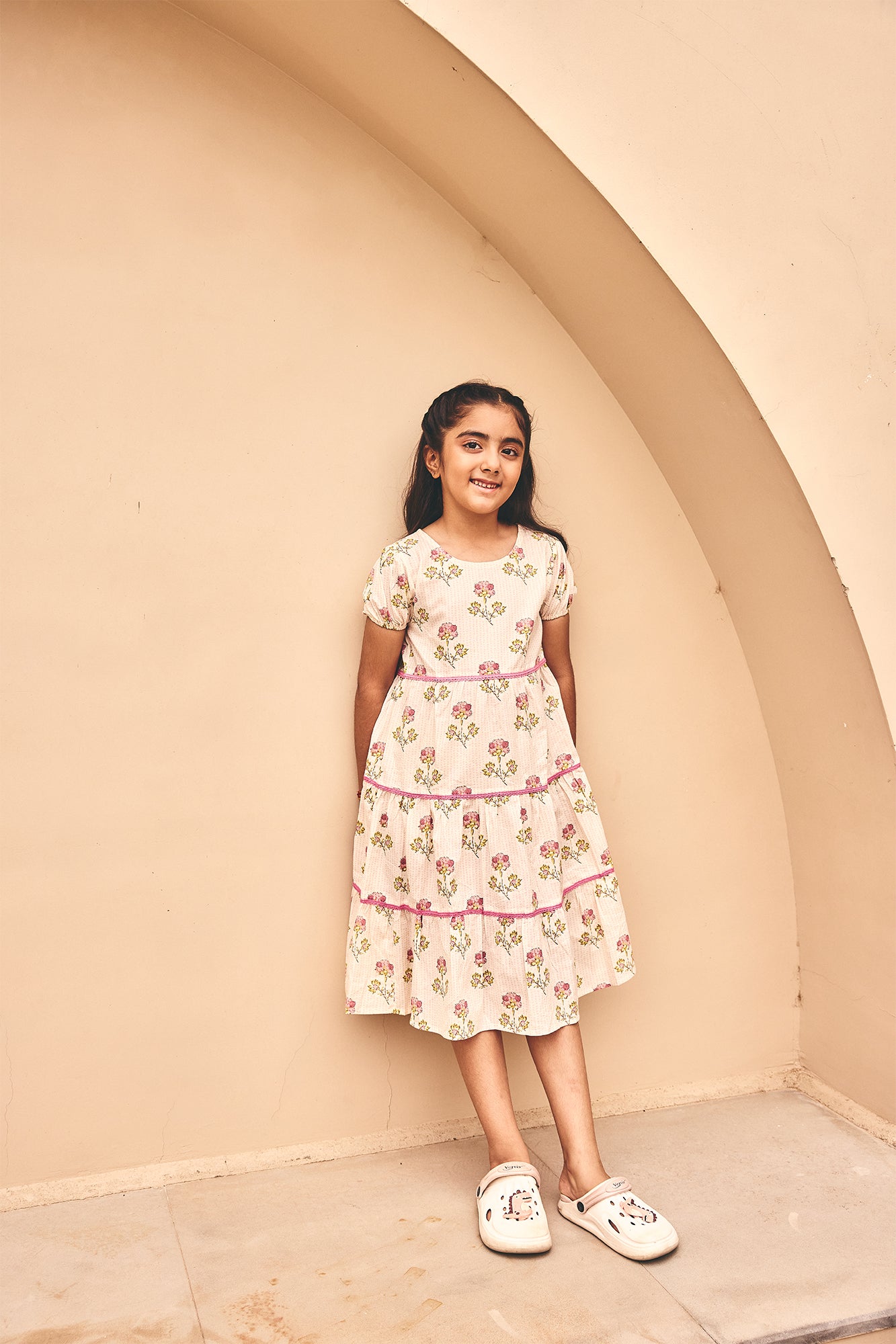 Floral Bunch Girl Tier Frock
