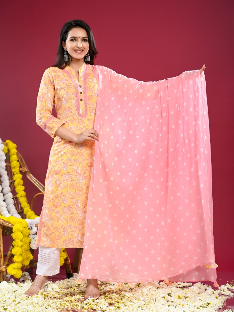 Suit Set Women Dil E-Bahar Peach S/3