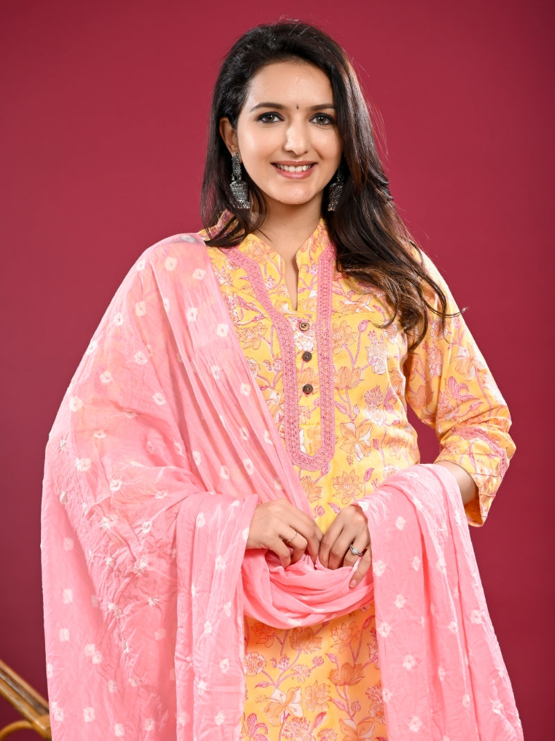 Suit Set Women Dil E-Bahar Peach S/3