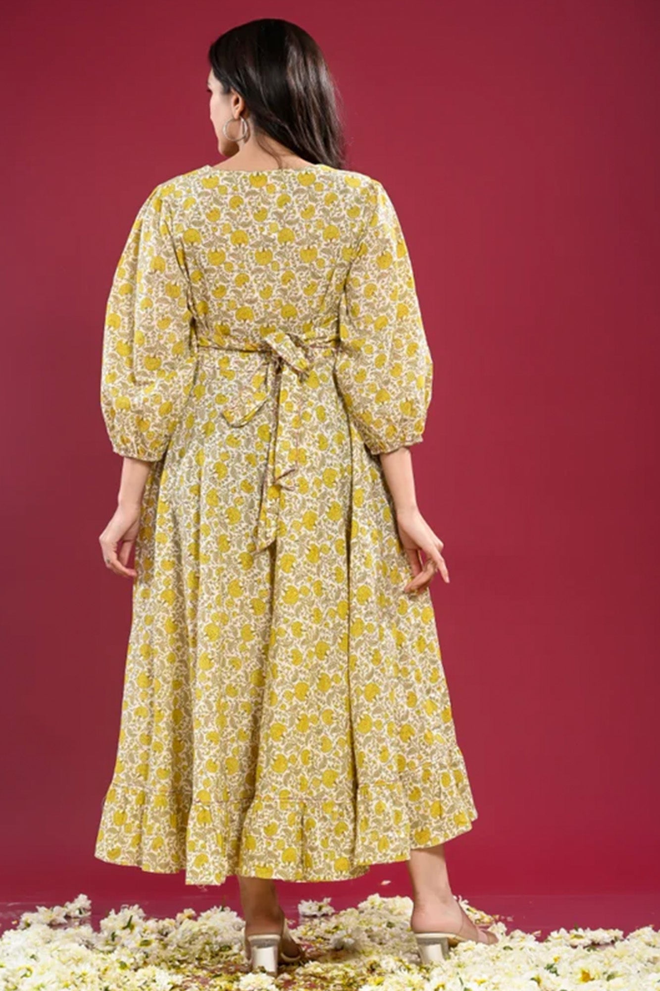 Dress Long Womens Dil E-Bahar Mustard