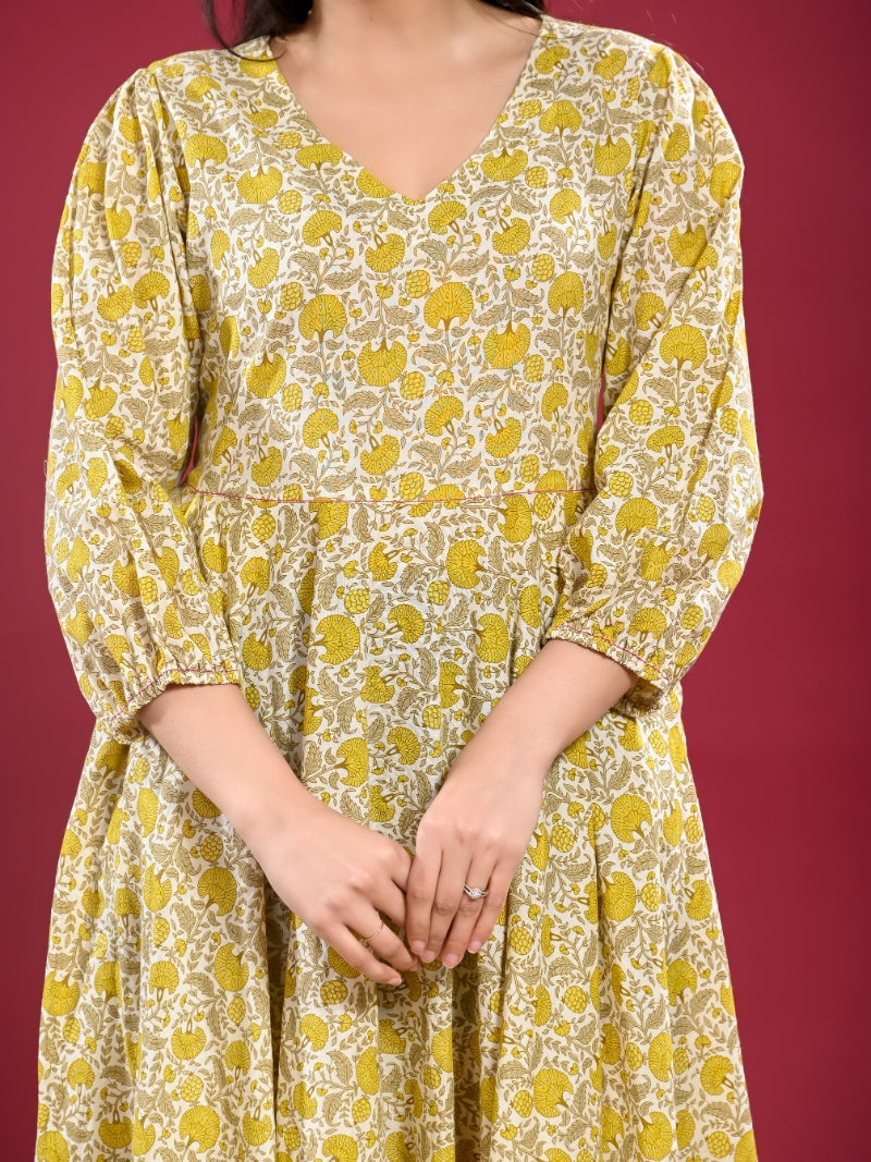 Dress Long Womens Dil E-Bahar Mustard