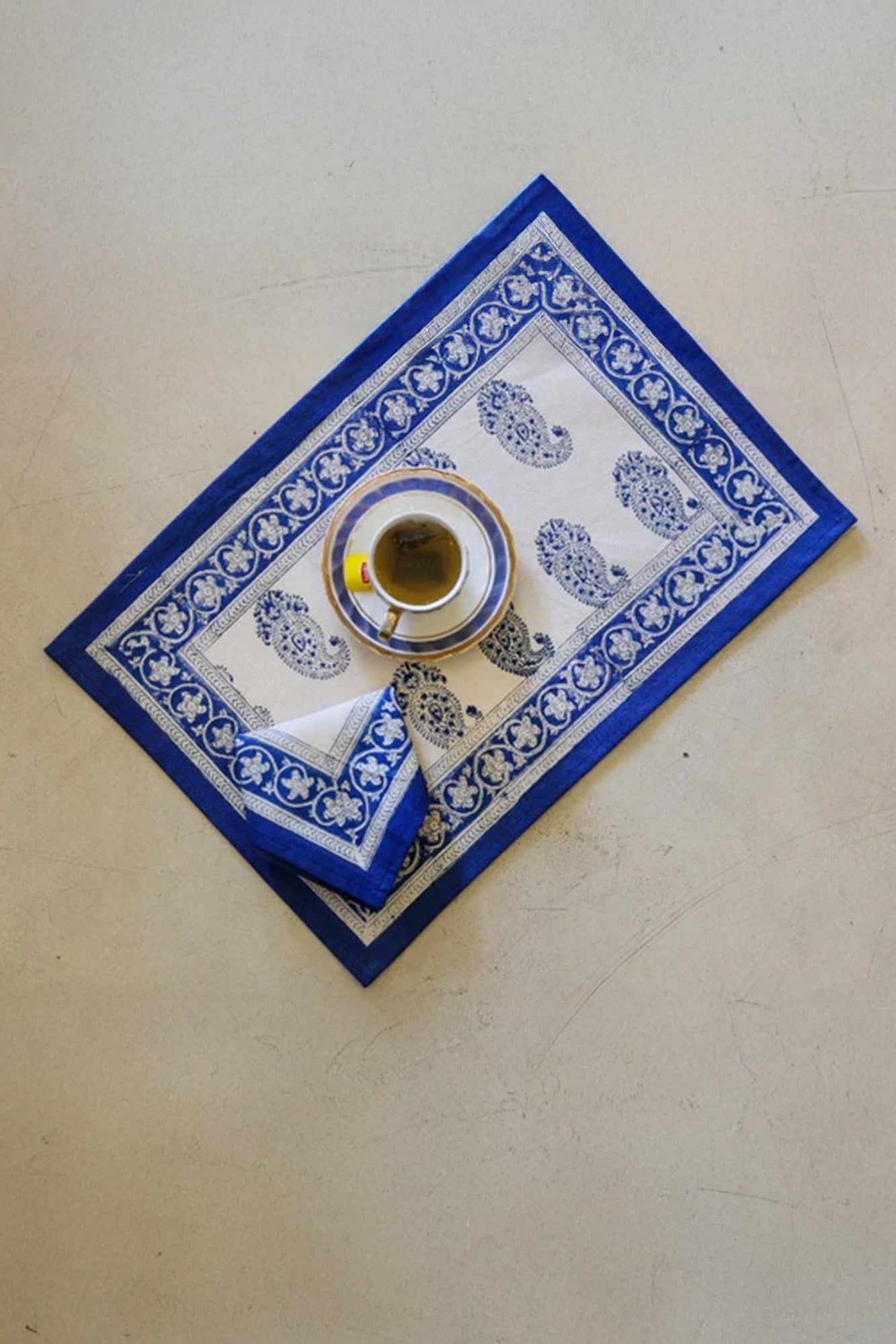 Place Mat & Napkin Set S/12 Blue