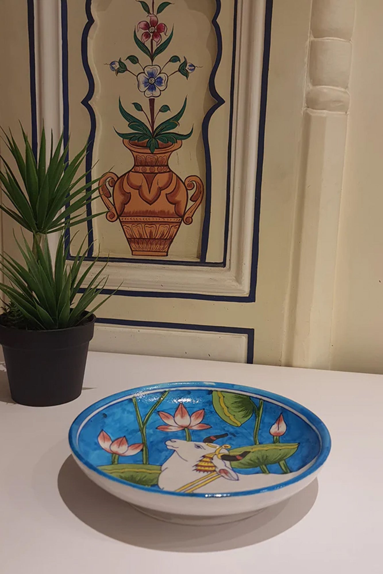 Plate Cow Ceramic