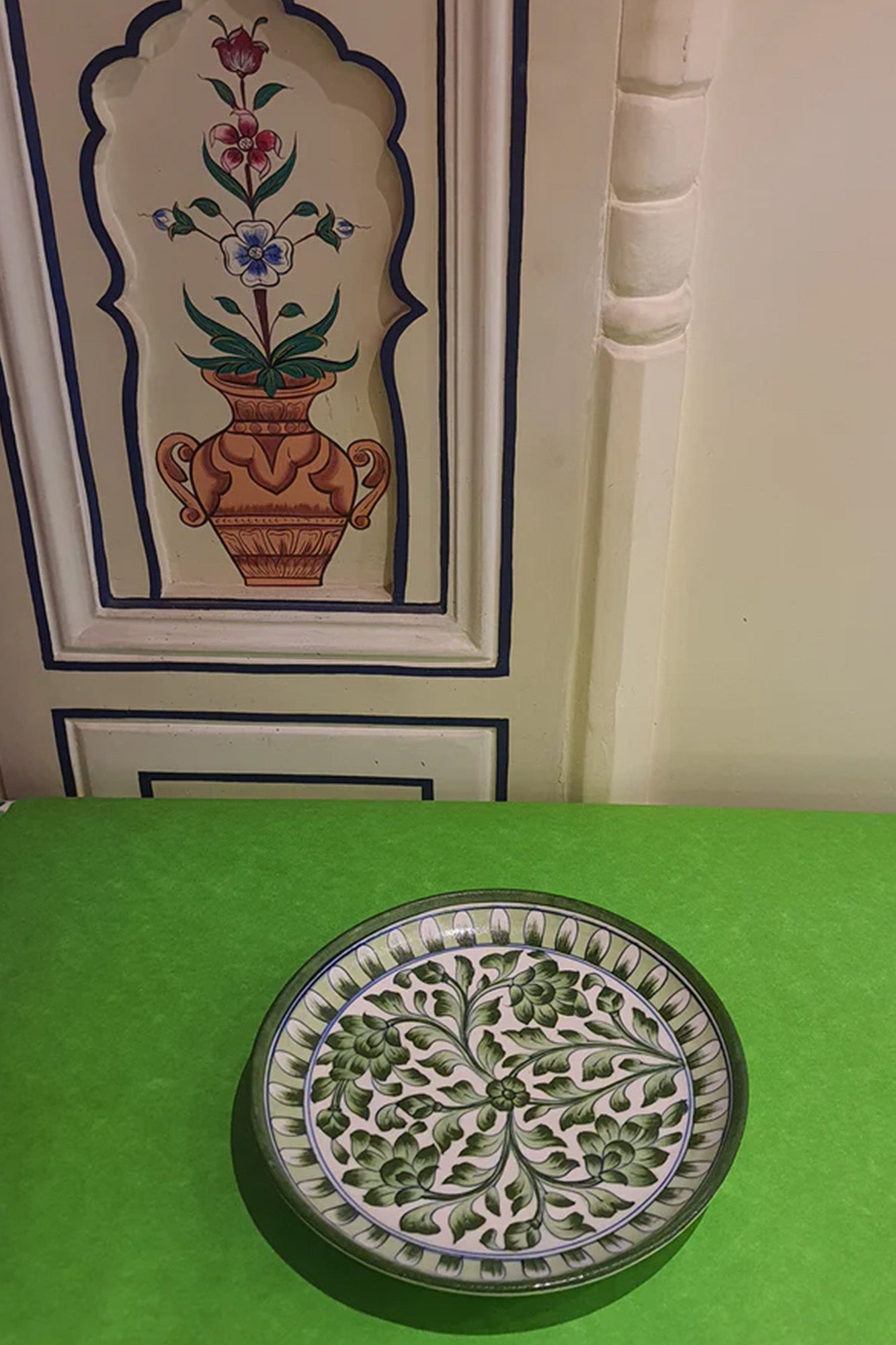 Plate Green Ceramic