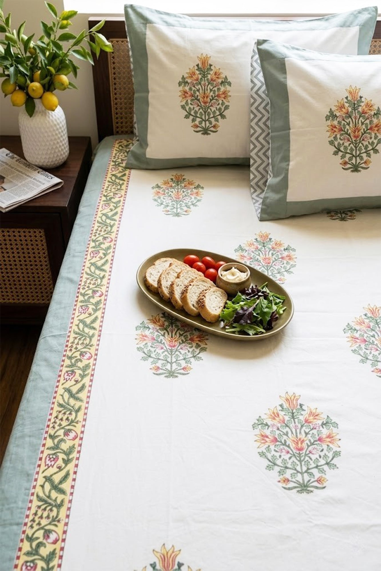 Gulmohar Bed Sheet With Pillow Covers
