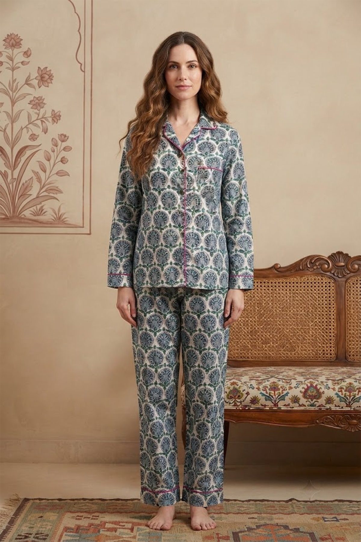Blue Shrine Night Suit