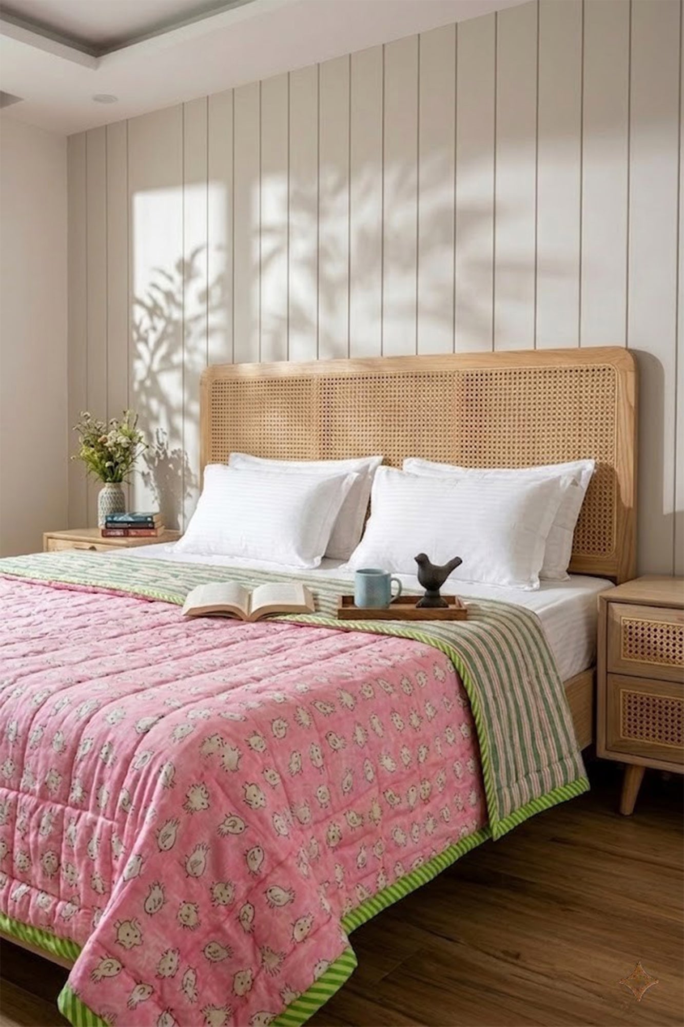 Chirpy Pink Baby Quilt
