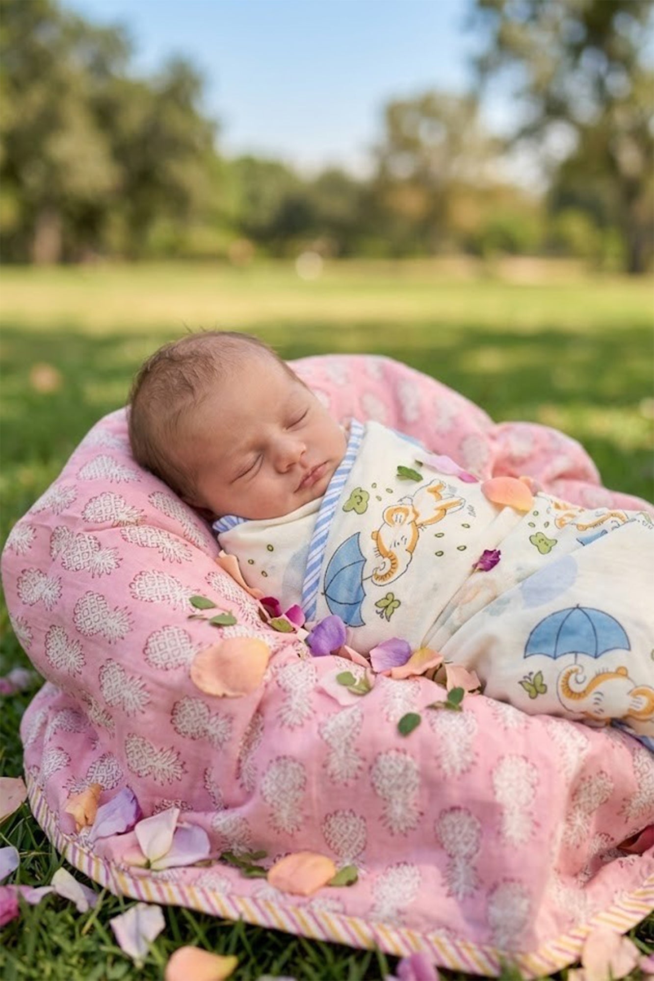 Pink Pine Swaddle Pair