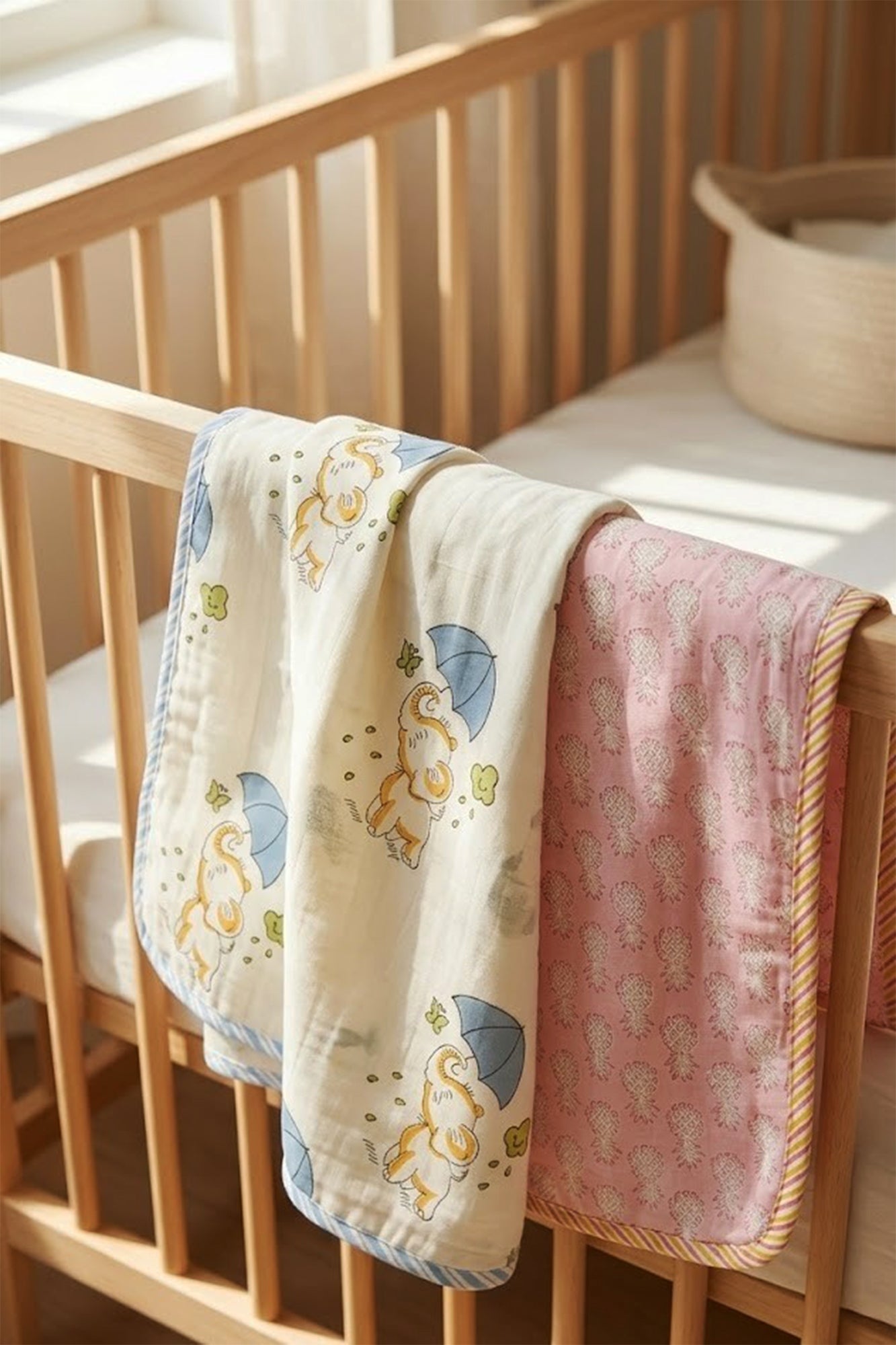Pink Pine Swaddle Pair