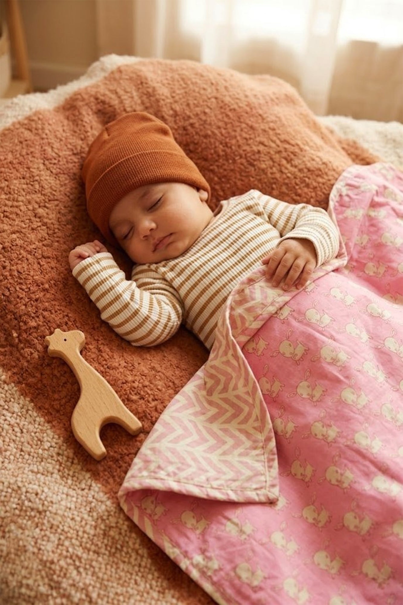 Pink Herringbone Kids Dohar