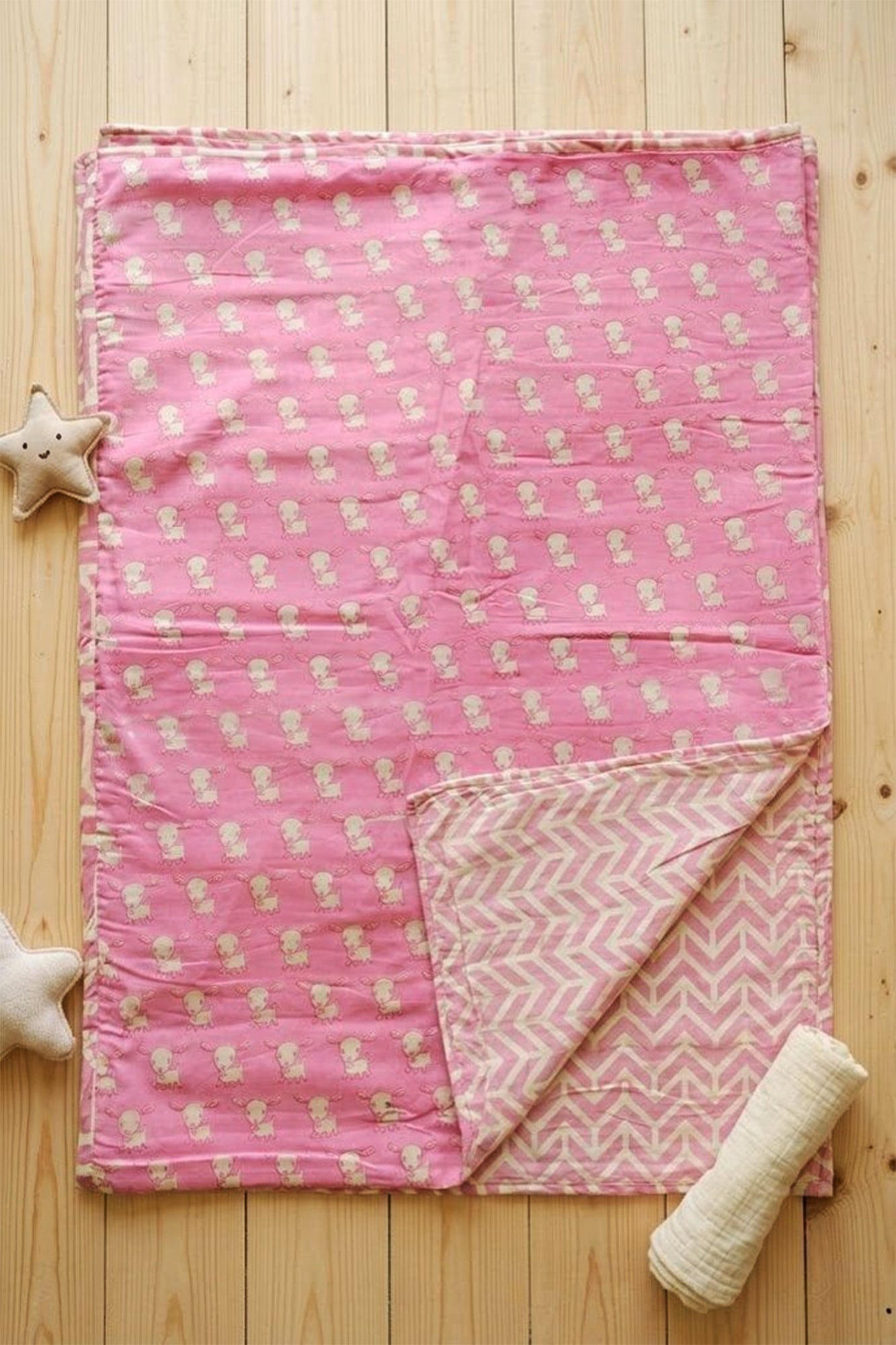 Pink Herringbone Kids Dohar