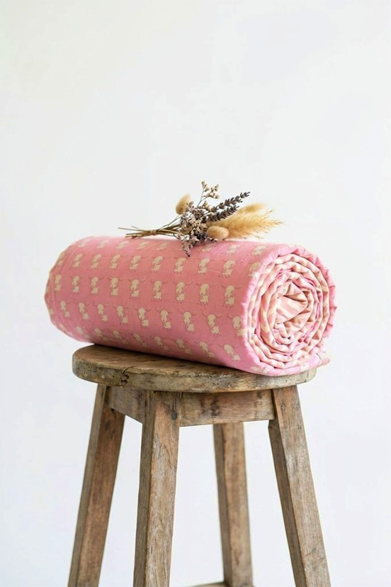 Pink Herringbone Kids Dohar