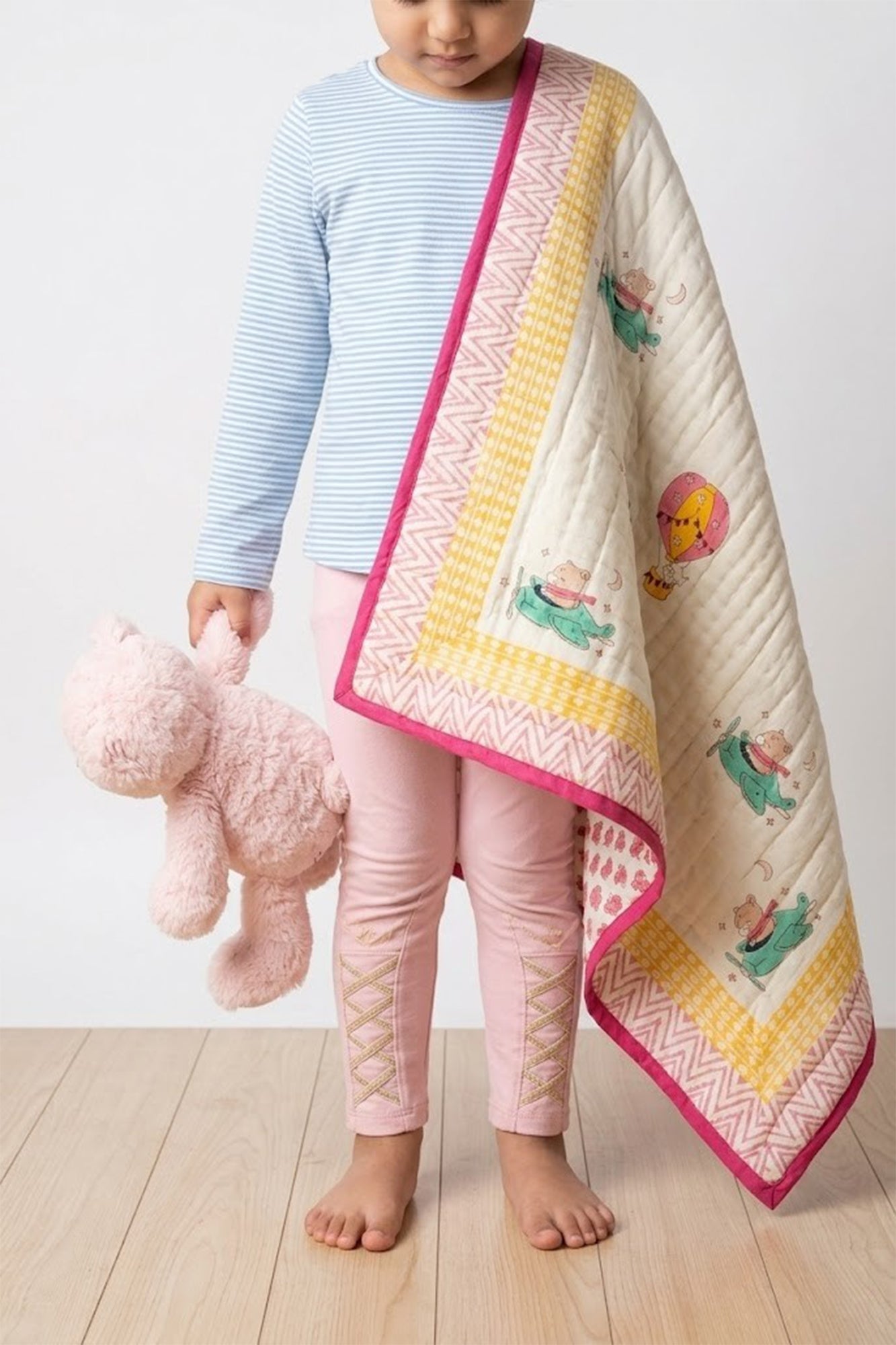 Balloon Drift Baby Quilt