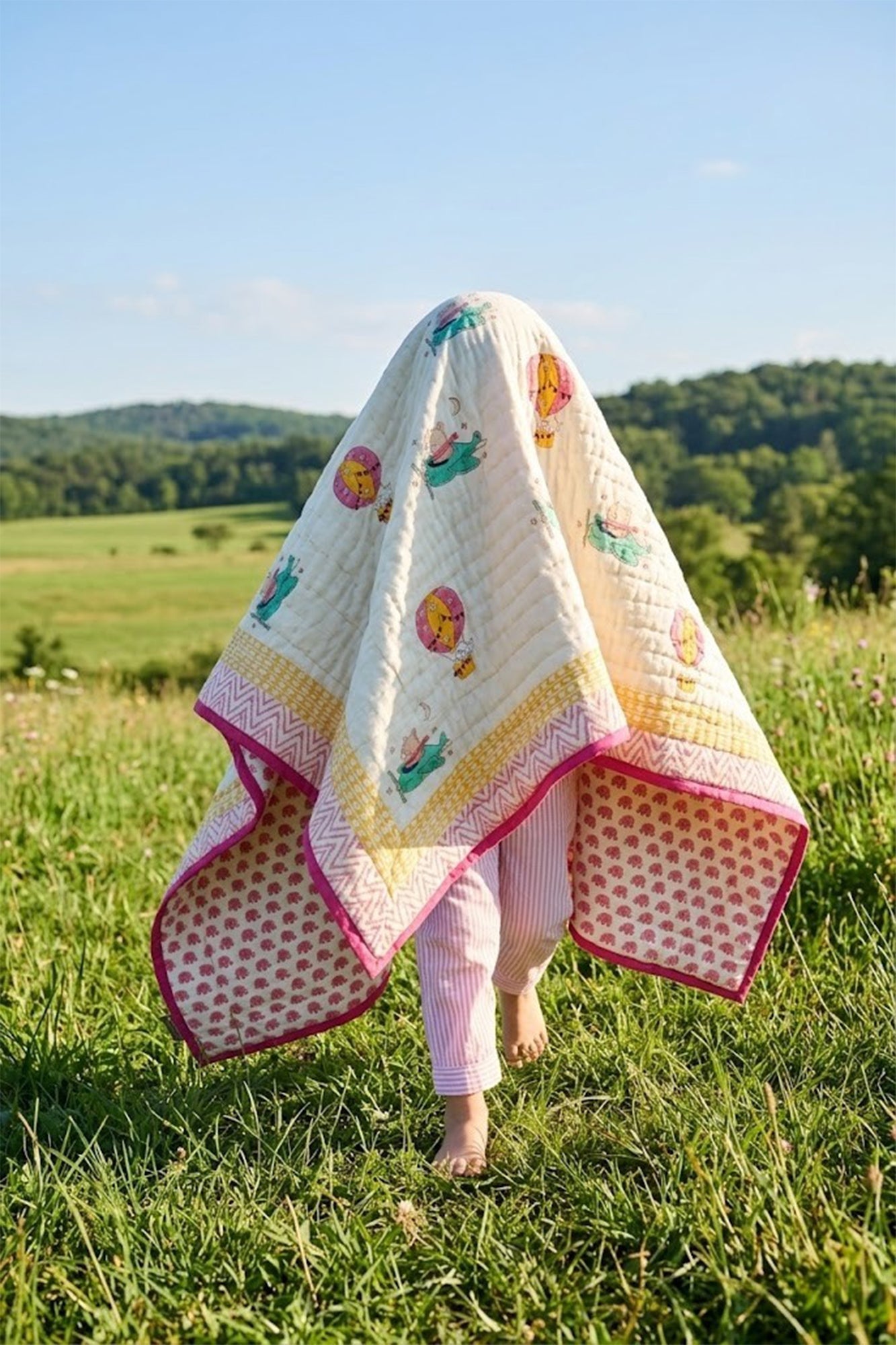 Balloon Drift Baby Quilt
