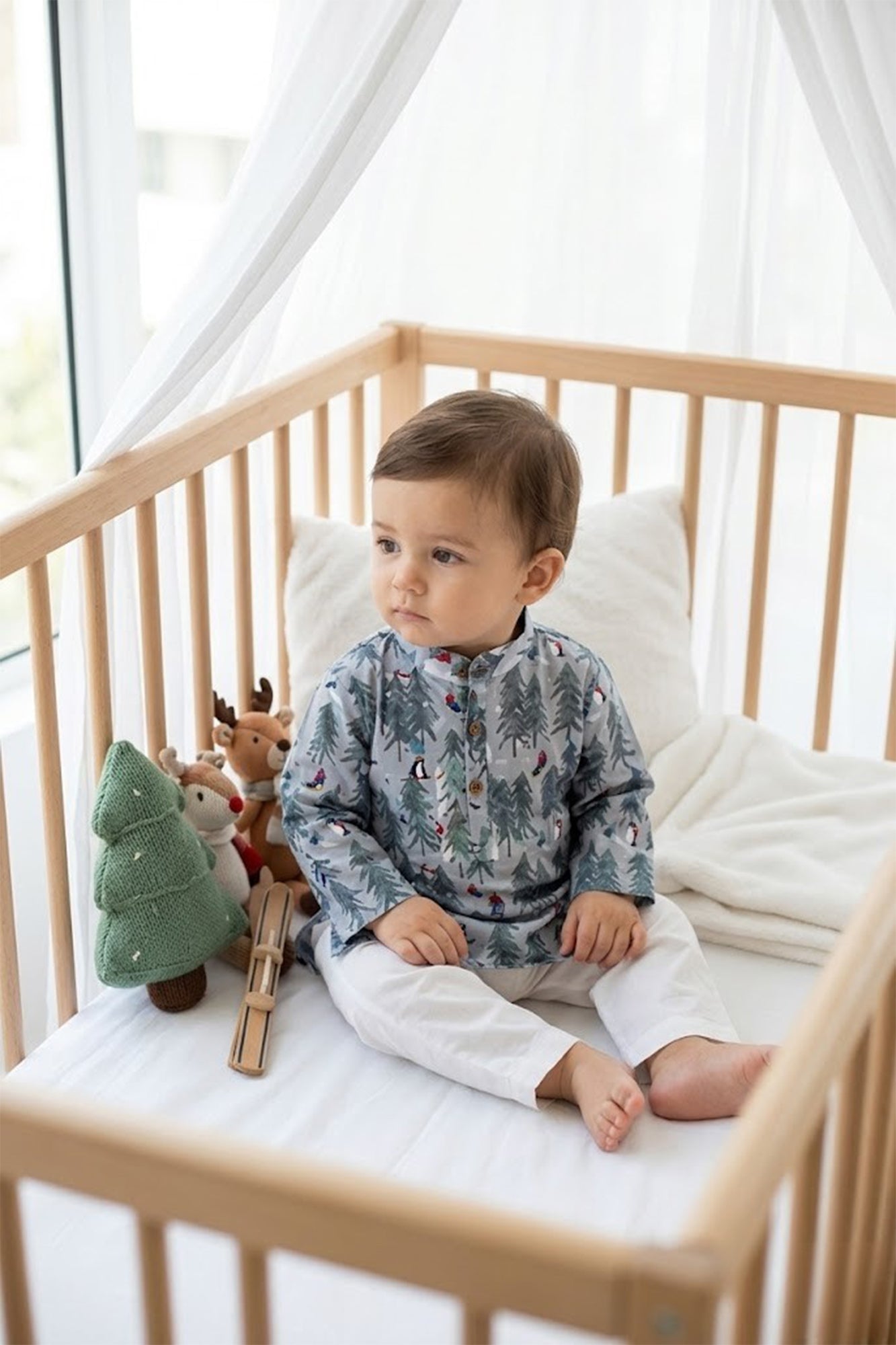 Kurta Pajama Set Infant Boy Christmas Tree