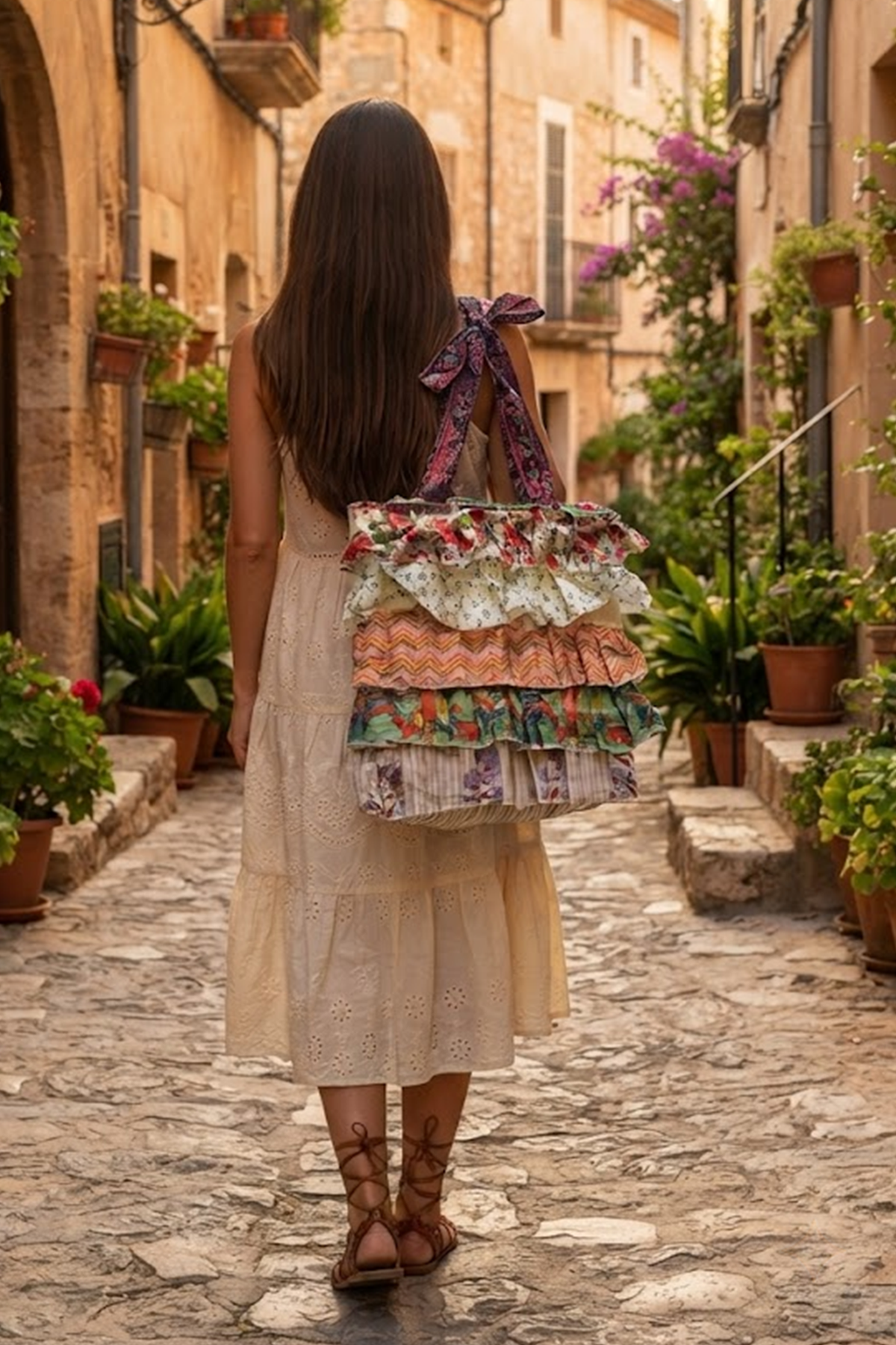 Multi Frill Tote Bag